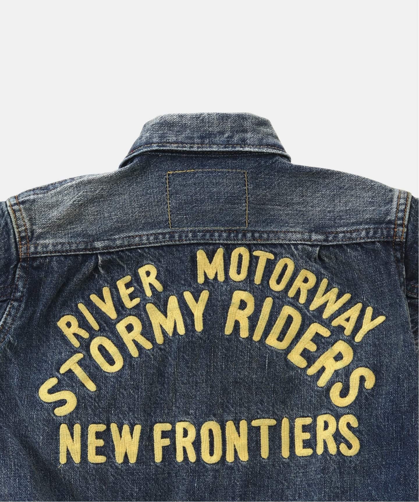 DENIM DUNGAREE/デニムダンガリー】エアリーデニム 刺繍ジャケット