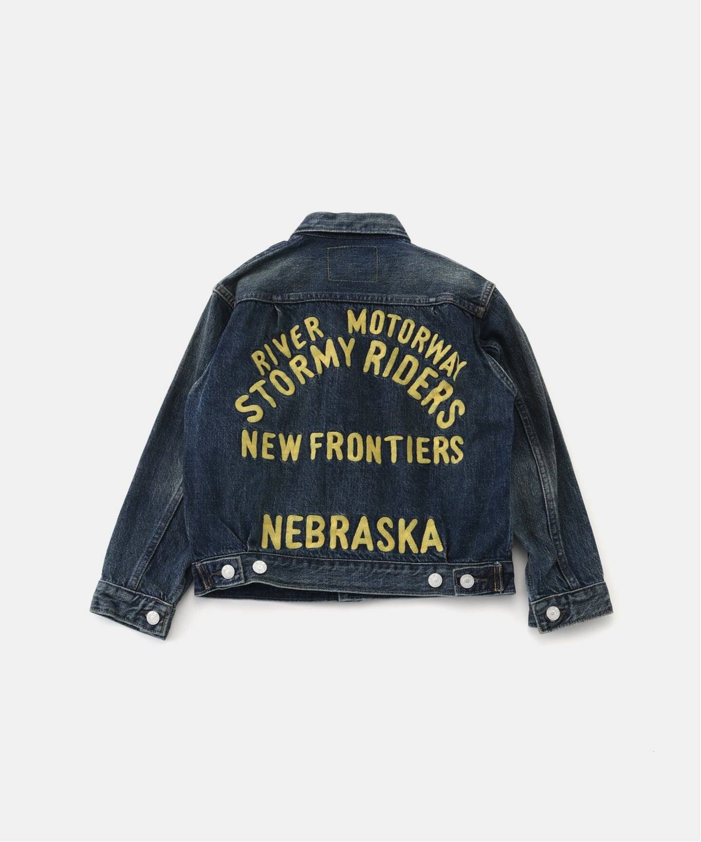 DENIM DUNGAREE/デニムダンガリー】エアリーデニム 刺繍ジャケット