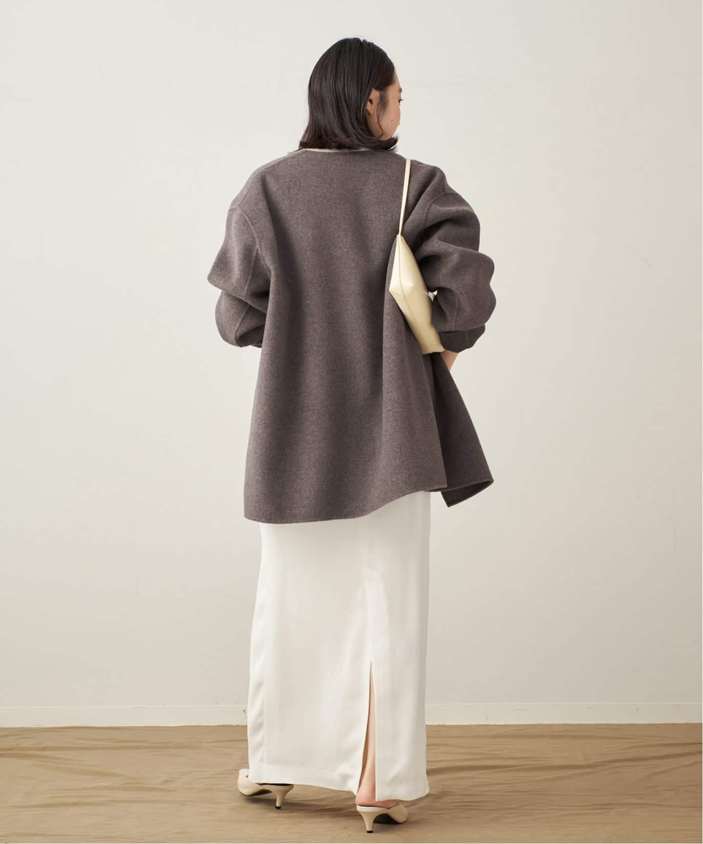 プラージュPlagaハミルトンコート 予約》HAMILTON Cardigan コート（ノーカラーコート）｜Plage