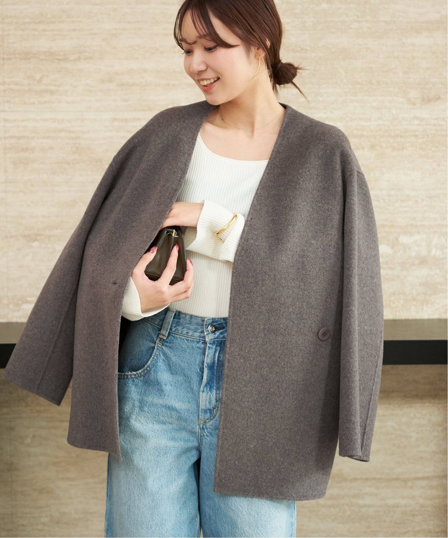 美品 クリーニング済 Plage ハミルトン ノーカラーコート プラージュ HAMILTON Cardigan コート（ノーカラーコート）｜Plage（プラージュ