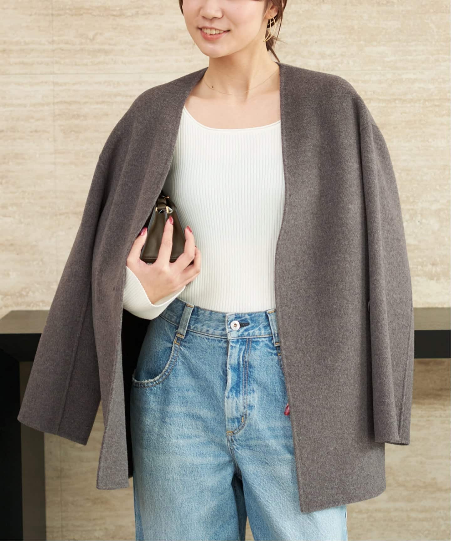 HAMILTON Cardigan コート（ノーカラーコート）｜Plage（プラージュ