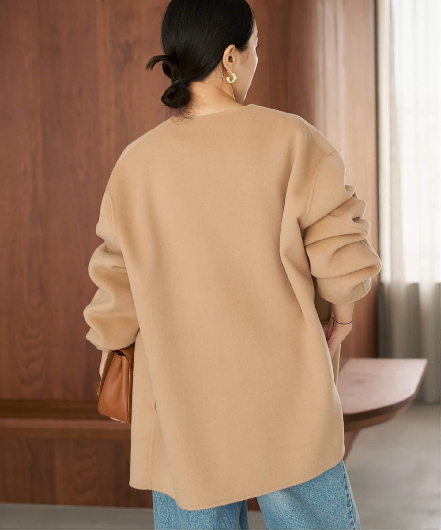 予約》HAMILTON Cardigan コート（ノーカラーコート）｜Plage