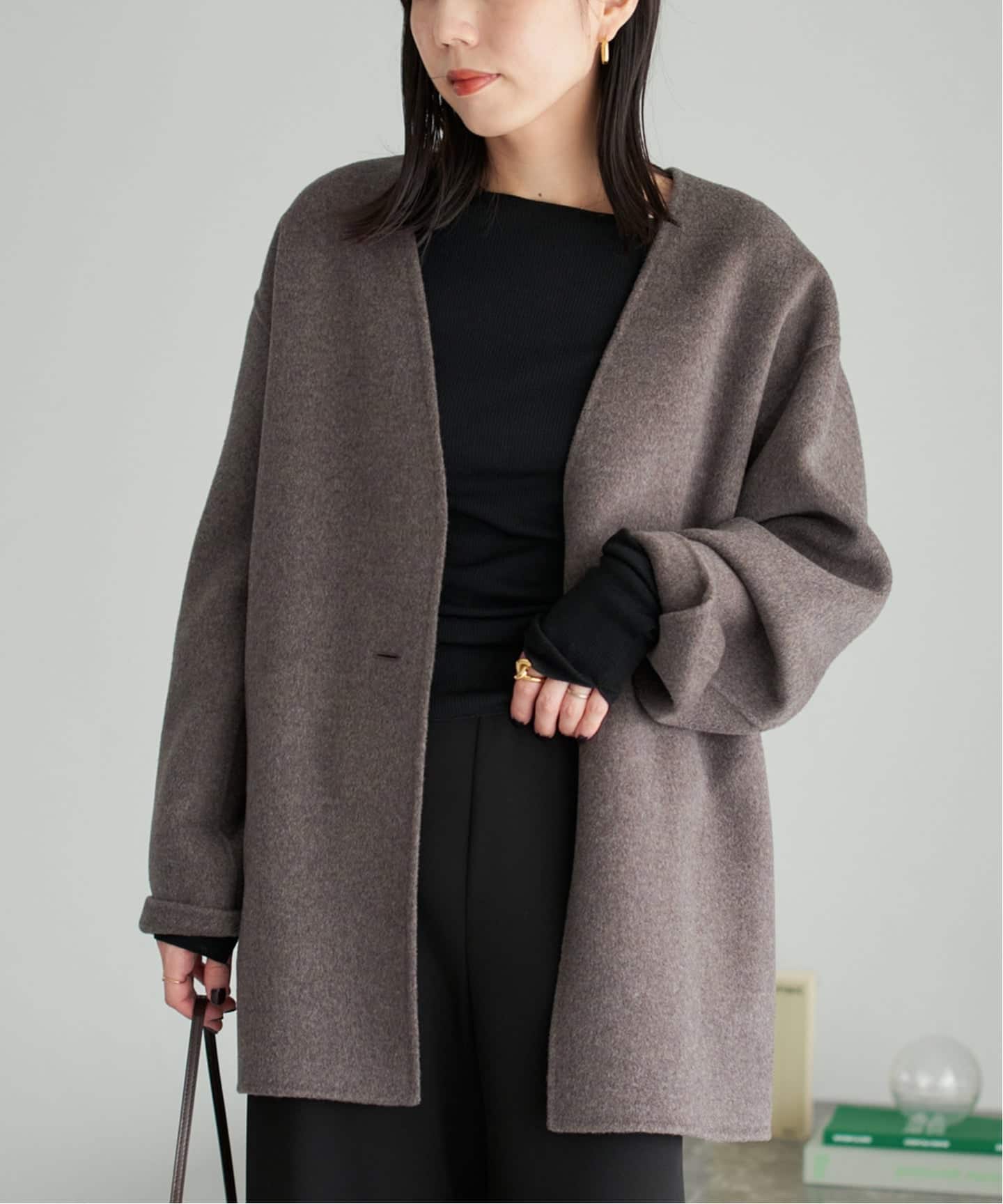 Plage HAMILTON Cardigan コート HAMILTON Cardigan コート（ノーカラーコート）｜Plage（プラージュ