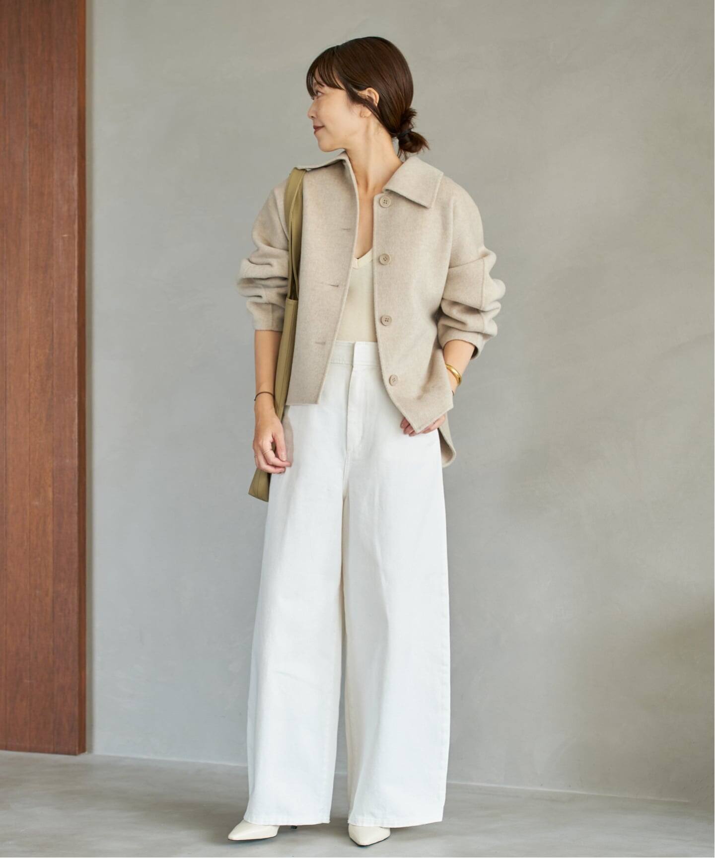 Plage HAMILTON Jacket コート　36 Plage - Plage ハミルトンノーカラーコート 36 ネイビーの通販