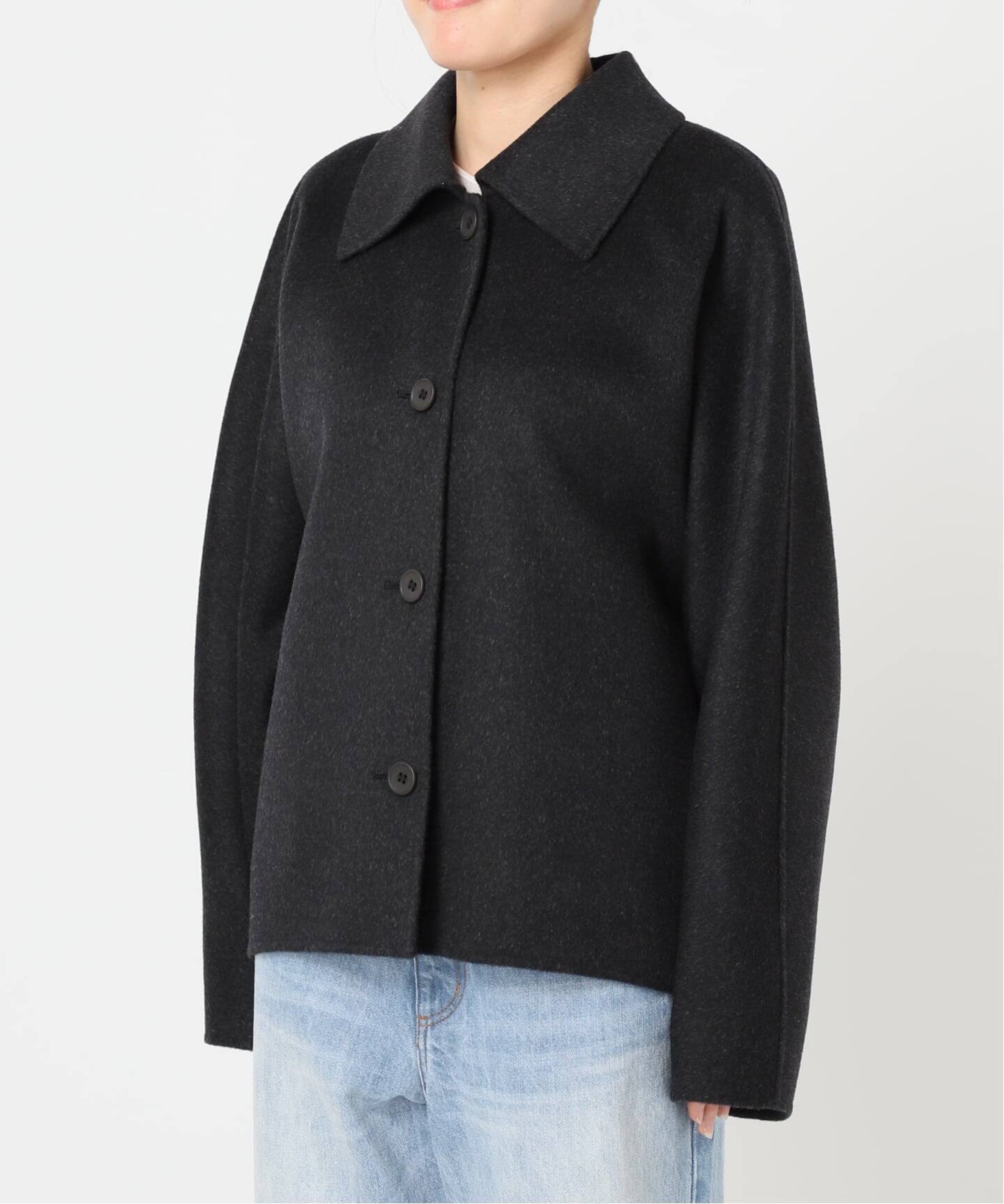 Plage HAMILTON Jacket コート　36 Plage - Plage ハミルトンノーカラーコート 36 ネイビーの通販