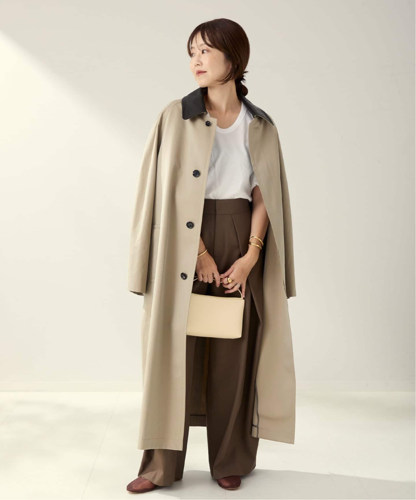 今期完売 美品 プラージュ plage トレンチコート 予約》R'IAM レザーカラーTRENCH コート(トレンチコート