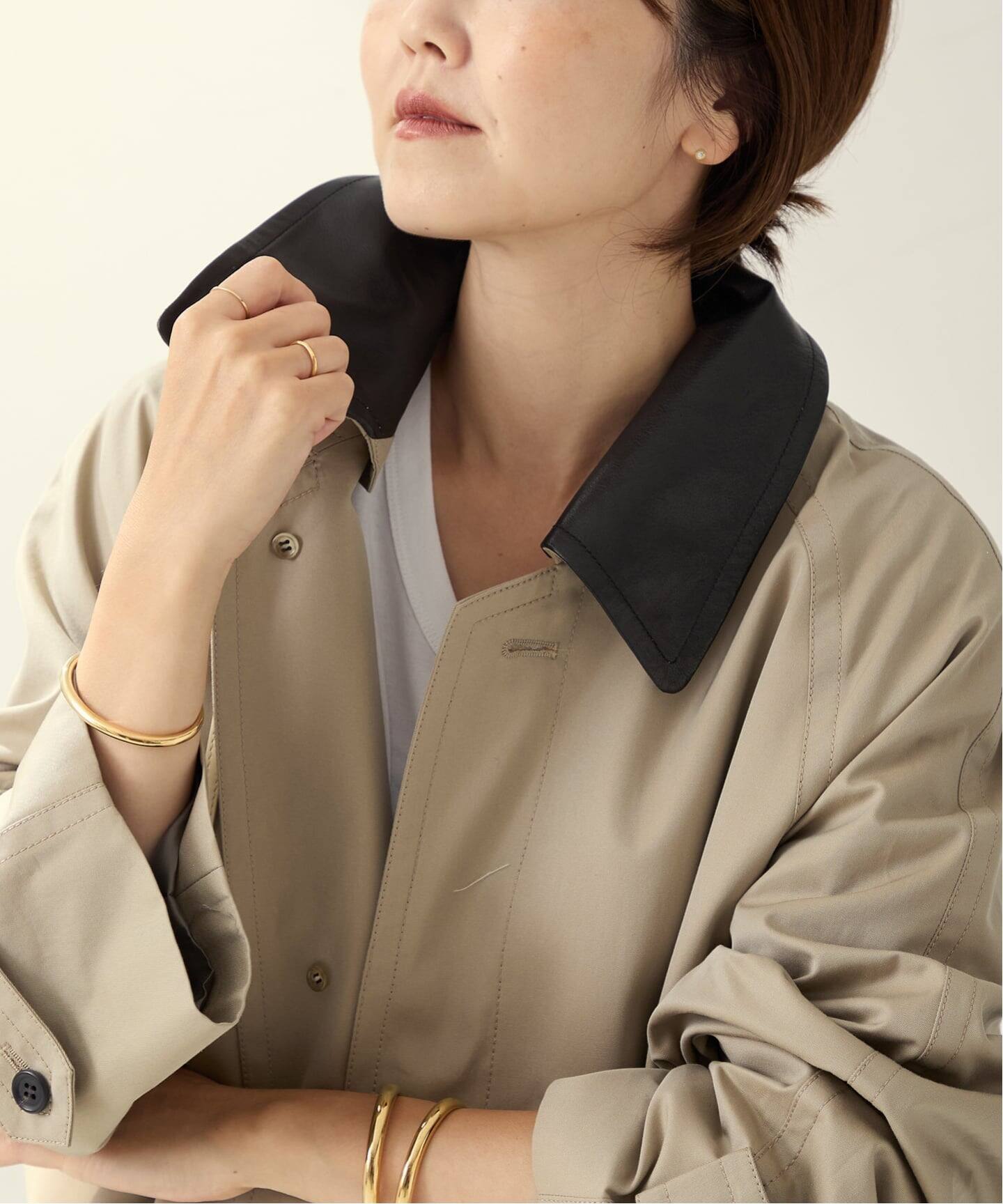 Plage R’IAM レザーカラーTRENCH コート R'IAM レザーカラーTRENCH コート（トレンチコート）｜Plage