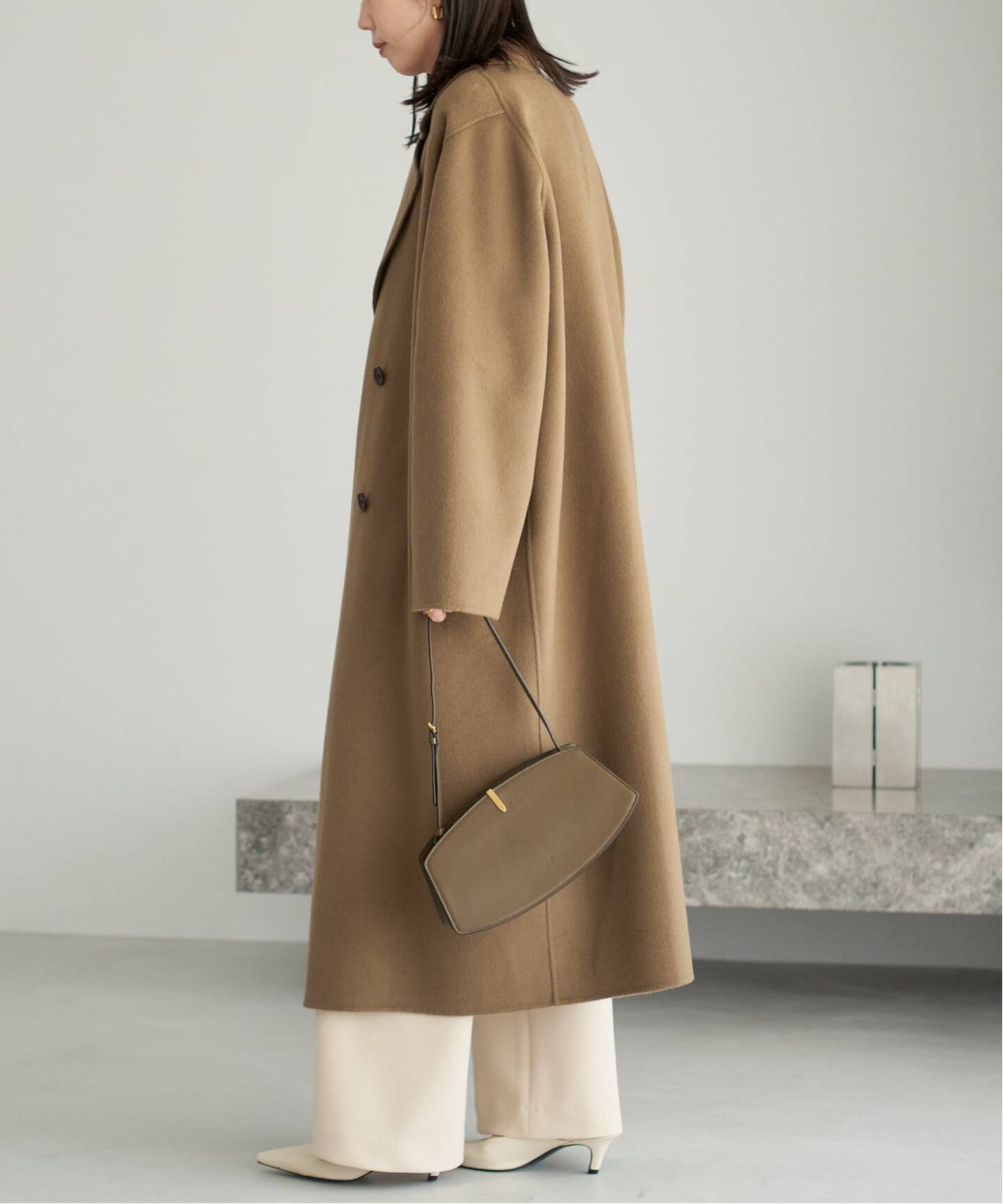 プラージュPlagaハミルトンコート　36美品 プラージュ Plage 《追加》ハミルトン DRAPE MIDDLE コート （グレーA