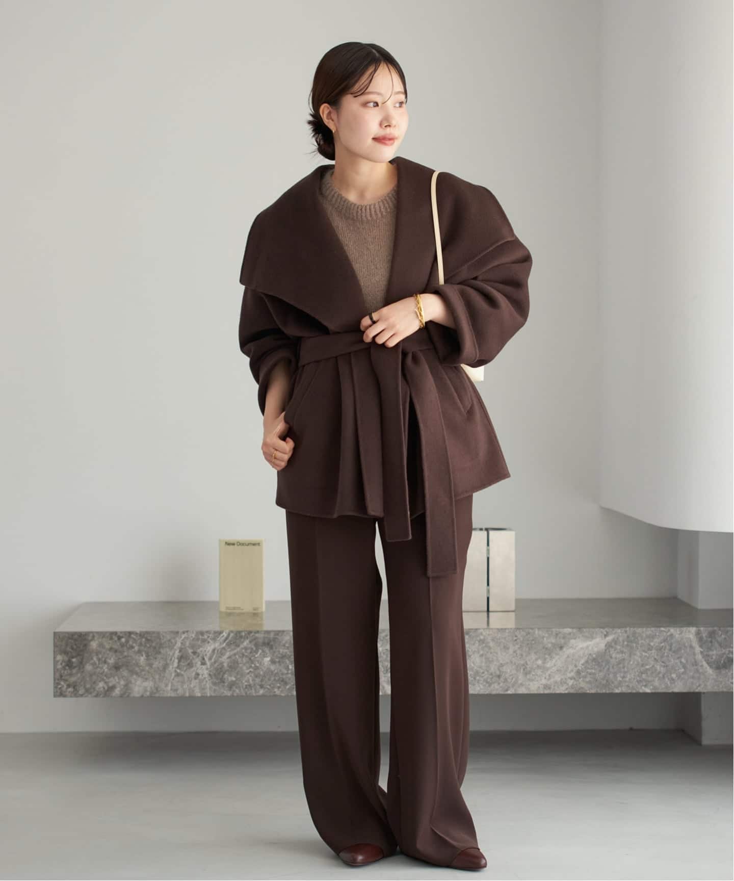 Plage プラージュ　ハミルトンドレープミドルコート　サンプル品 予約》HAMILTON DRAPE HALF コート（その他ブルゾン／アウター