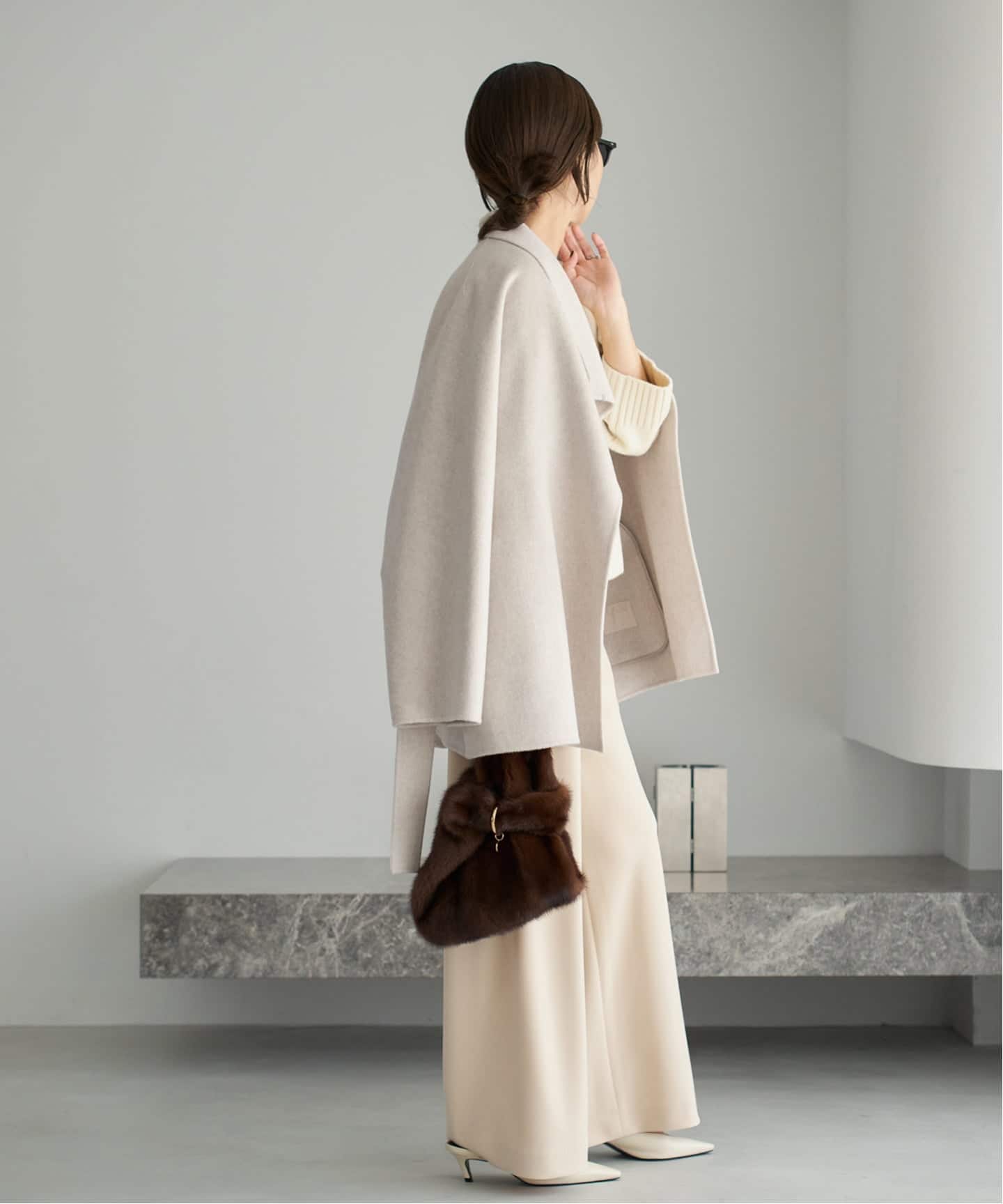 Plage ハミルトン DRAPE MIDDLE コート　36 プラージュ Plage 《追加》ハミルトン DRAPE MIDDLE コート