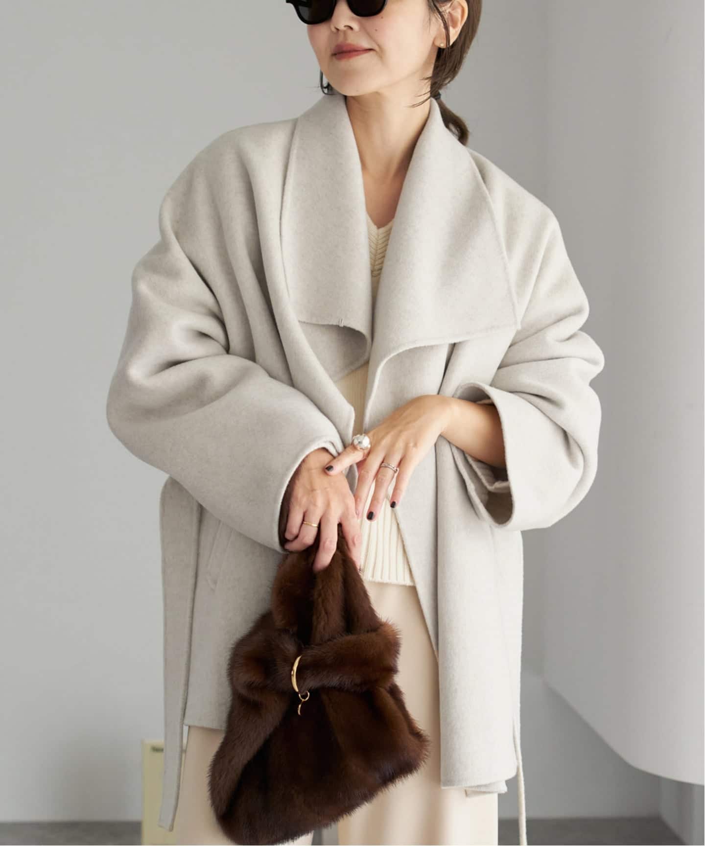 plage ハミルトンドレープコート 36 plage ハミルトンドレープコート