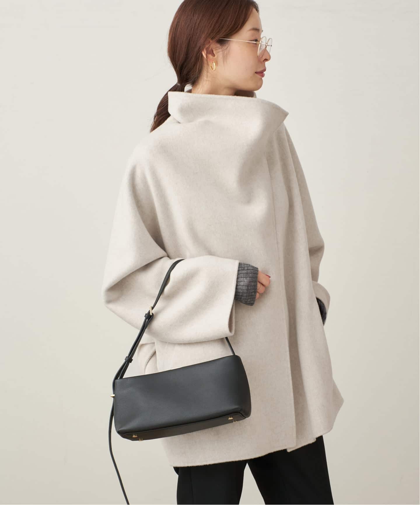 【plage】ハミルトン DRAPE MIDDLE コート38 アイボリー プラージュ Plage 《追加》ハミルトン DRAPE MIDDLE コート
