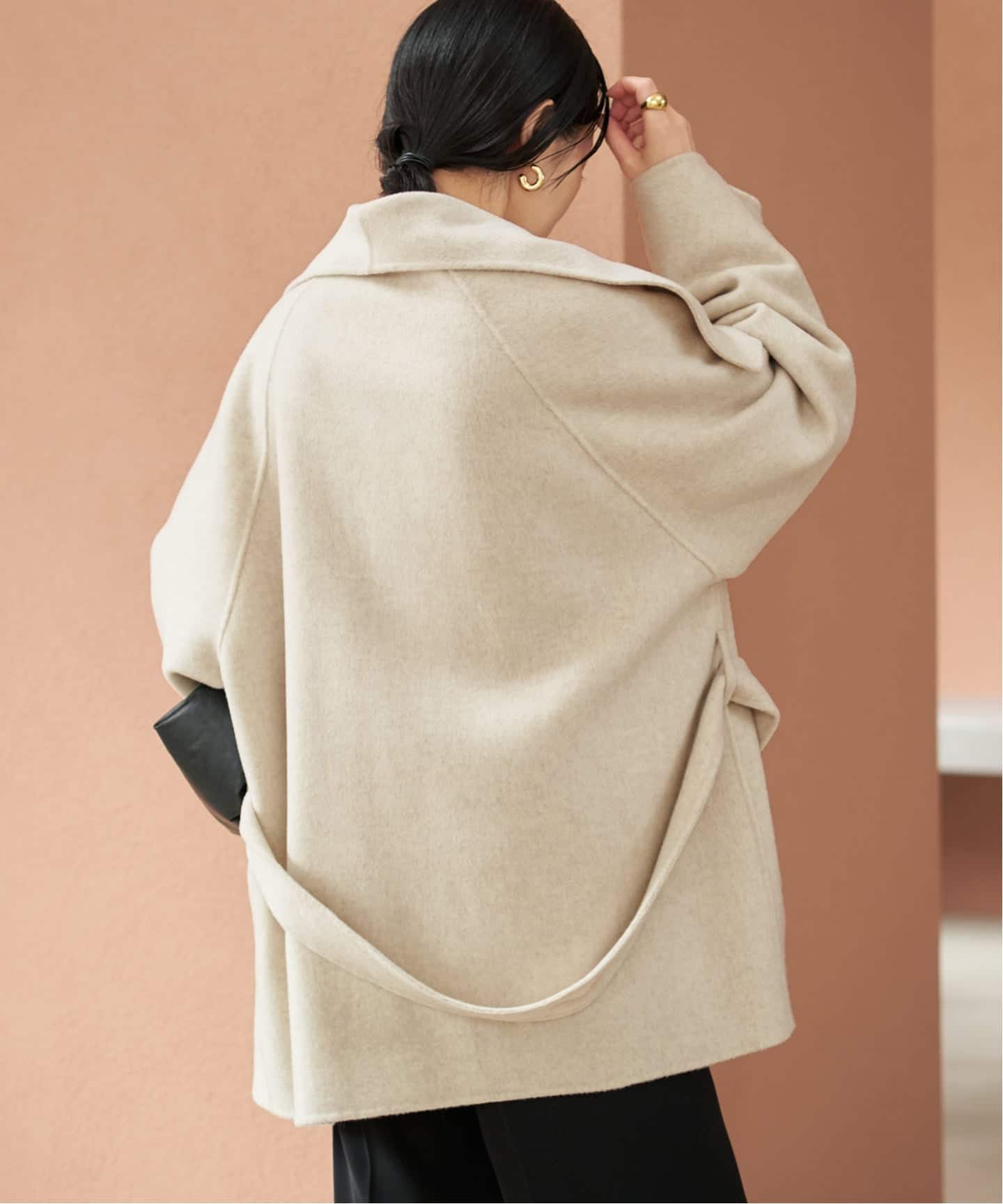 plage HAMILTON DRAPE HALFコート 今期購入アイボリー36 追加》HAMILTON DRAPE HALF コート 2（その他ブルゾン／アウター