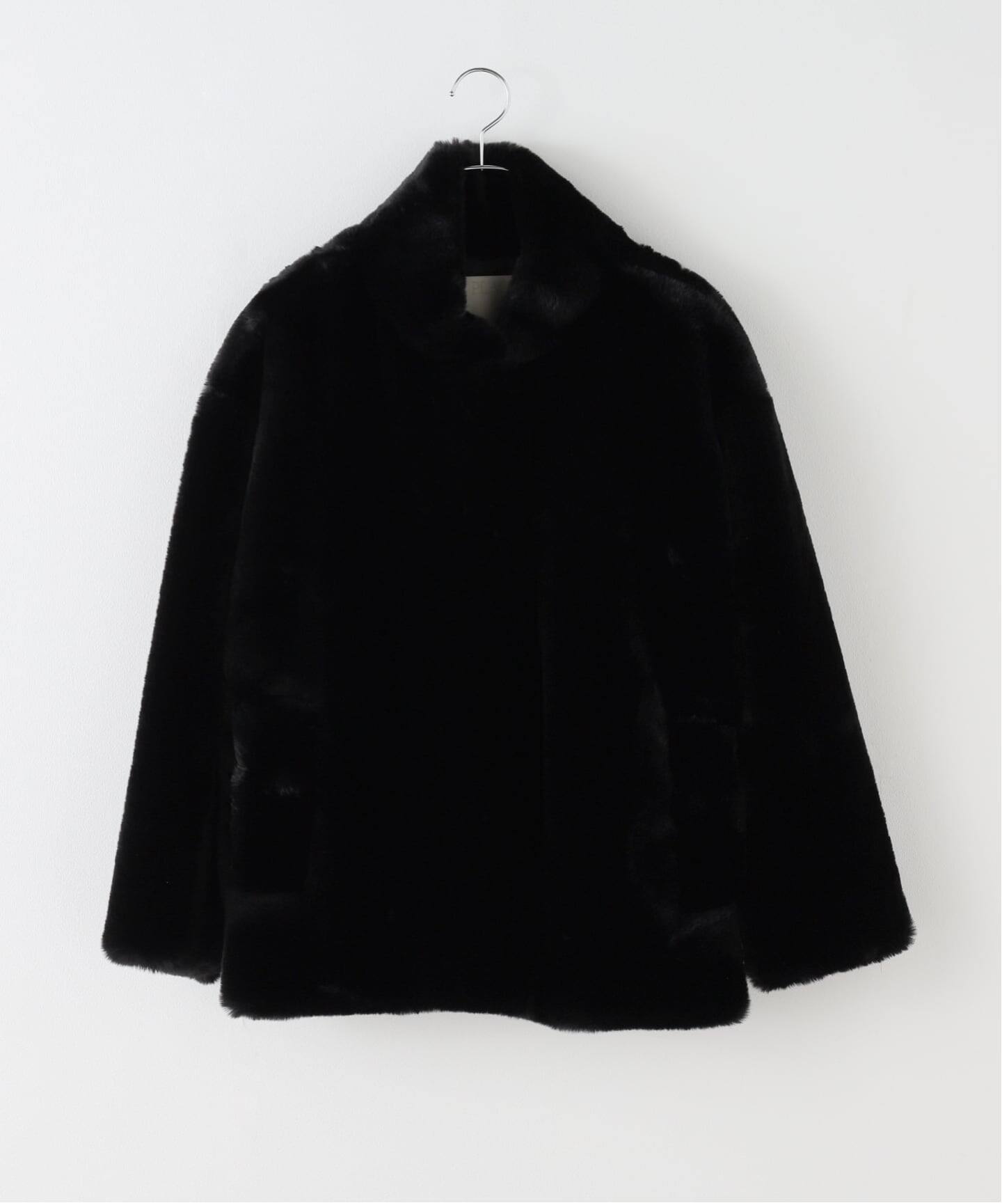 Plage ファーコート minou furlyコート フリーサイズ ブラック minou