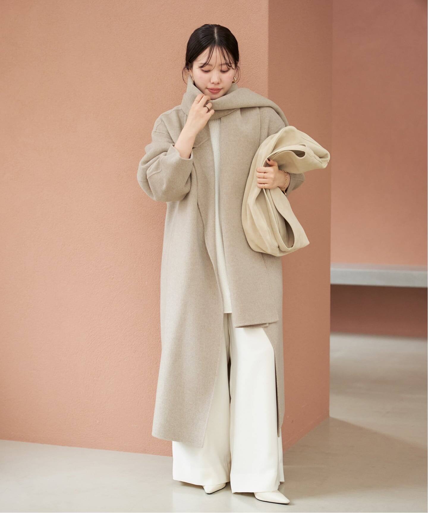 【新品未使用タグ付き】plage ハミルトンストールコート　チャコールグレー36 plage（プラージュ）の「ハミルトン ストールコート（その他アウター