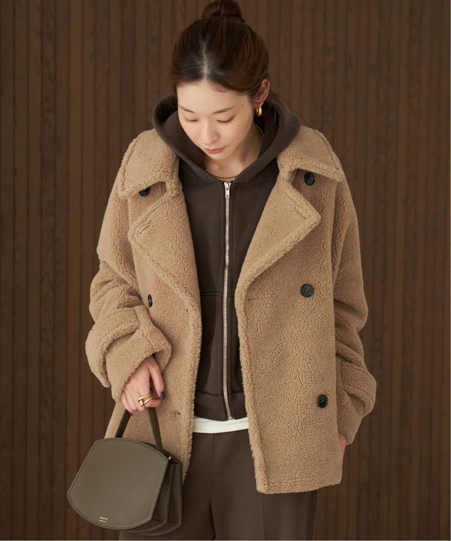 TRADITIONAL WEATHERWEAR 別注 ECO FUR Pコート(ピーコート)|Plage TRADITIONAL WEATHERWEAR 別注 ECO FUR Pコート(ピーコート)|Plage