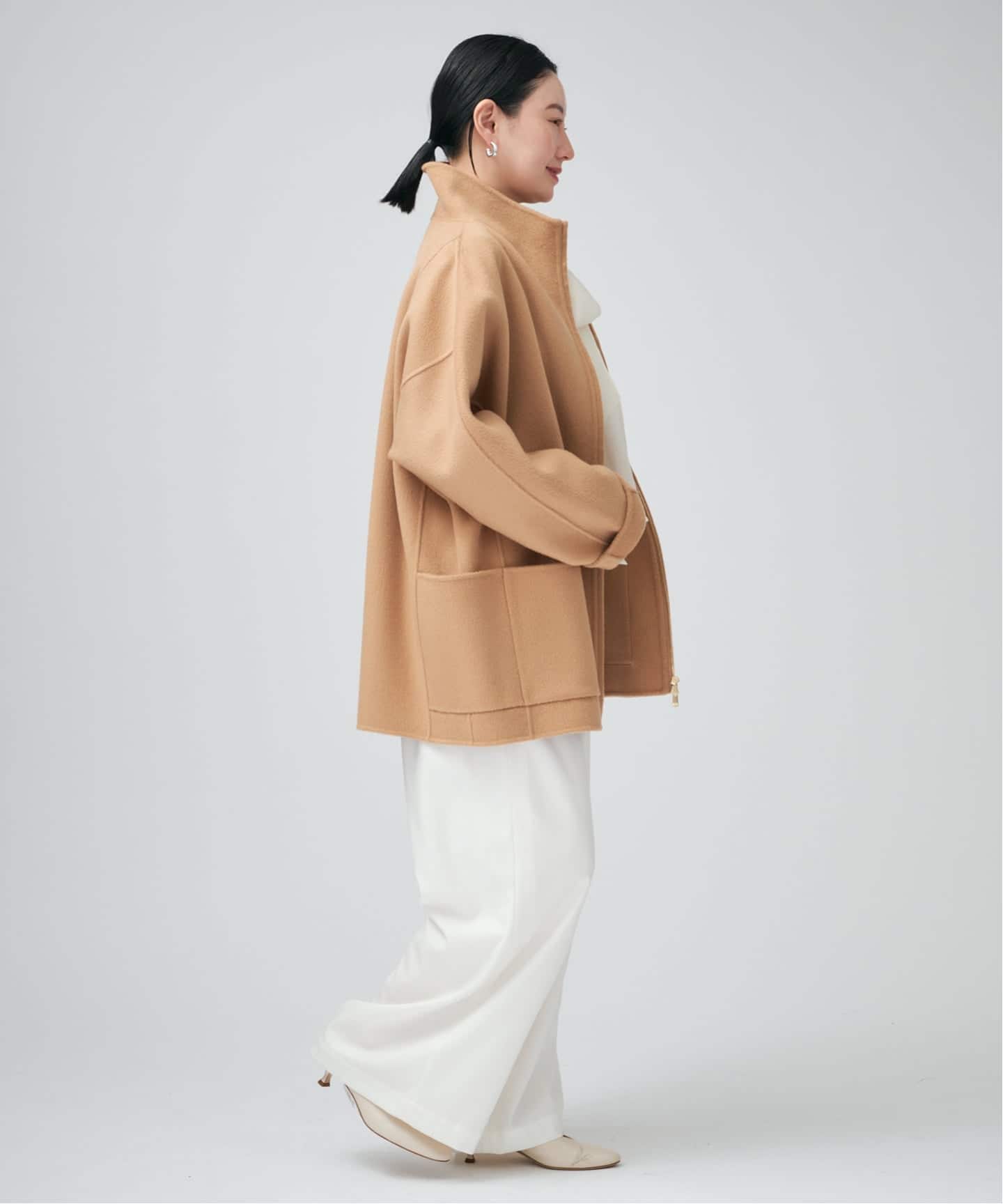 スタンドカラーZIPリバーコート（その他ブルゾン／アウター）｜VERMEIL