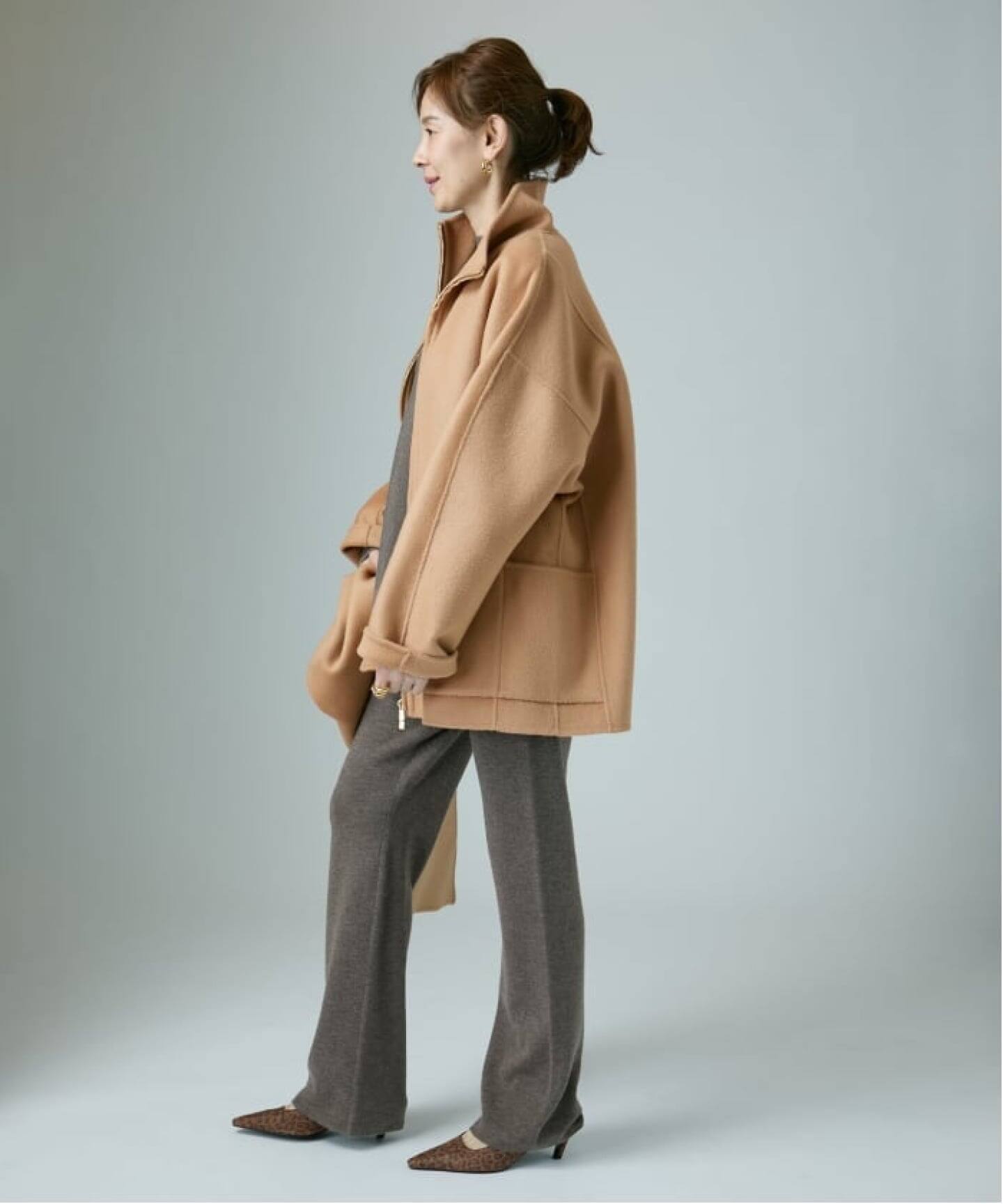 スタンドカラーZIPリバーコート（その他ブルゾン／アウター）｜VERMEIL