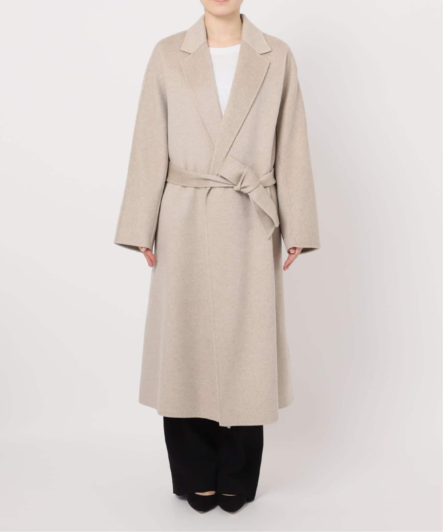 VERMEILpariena ヴェルメイユパーイエナ ロングコート ベージュ M 予約》カシミヤリバーロングコート（その他ブルゾン／アウター