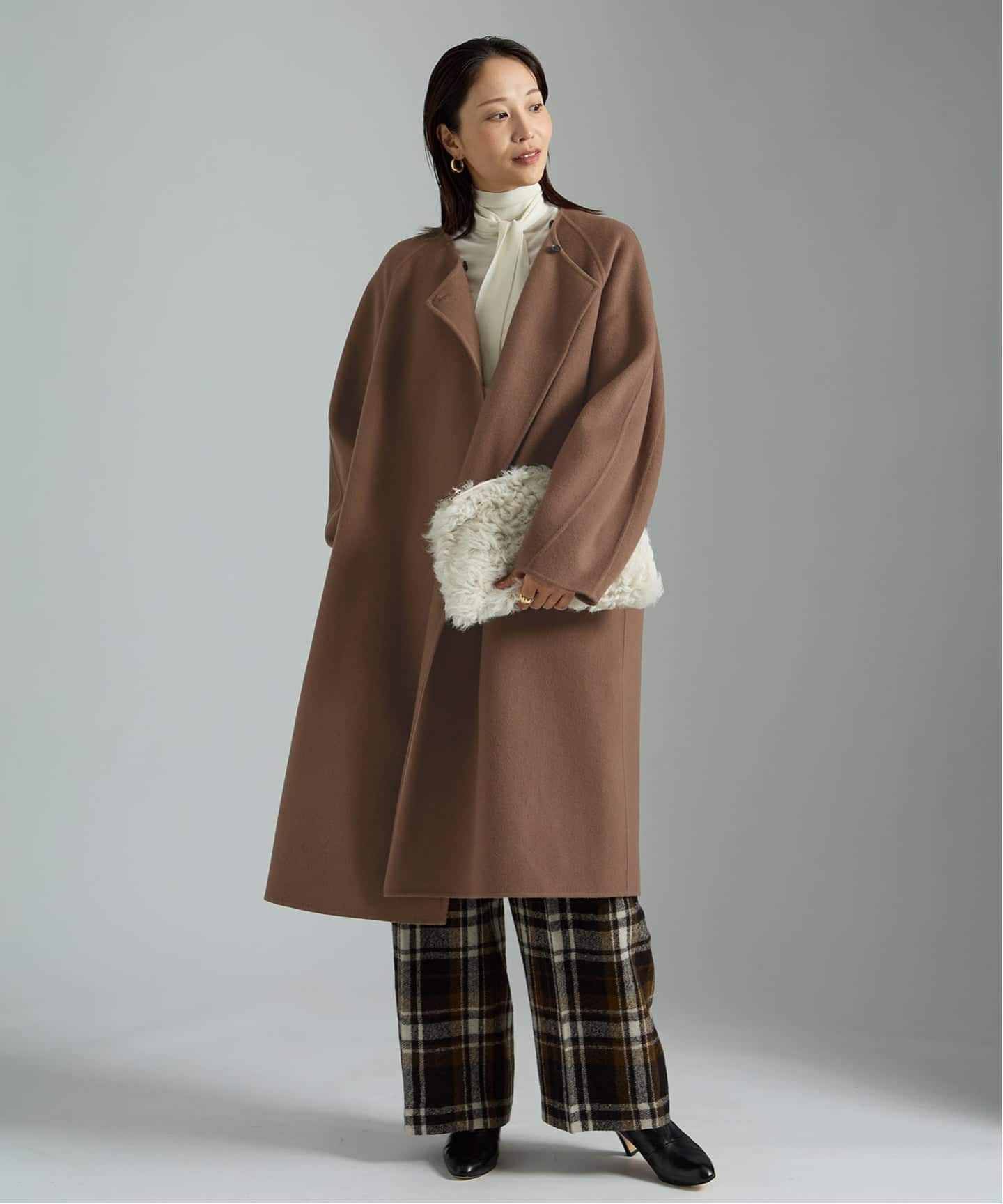 シャルムビーバー ピーコート VERMEIL par iena　ネイビー　36 シャルムビーバー ピーコート VERMEIL par iena ネイビー 36