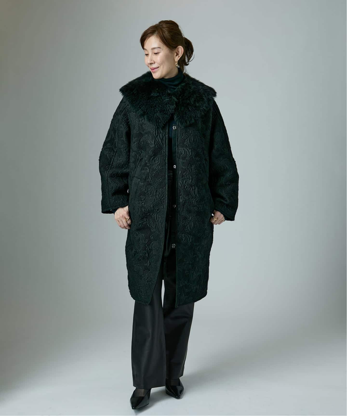 manipuri マニプリ ジャガード スナップダーツコート 0153413001（ノー