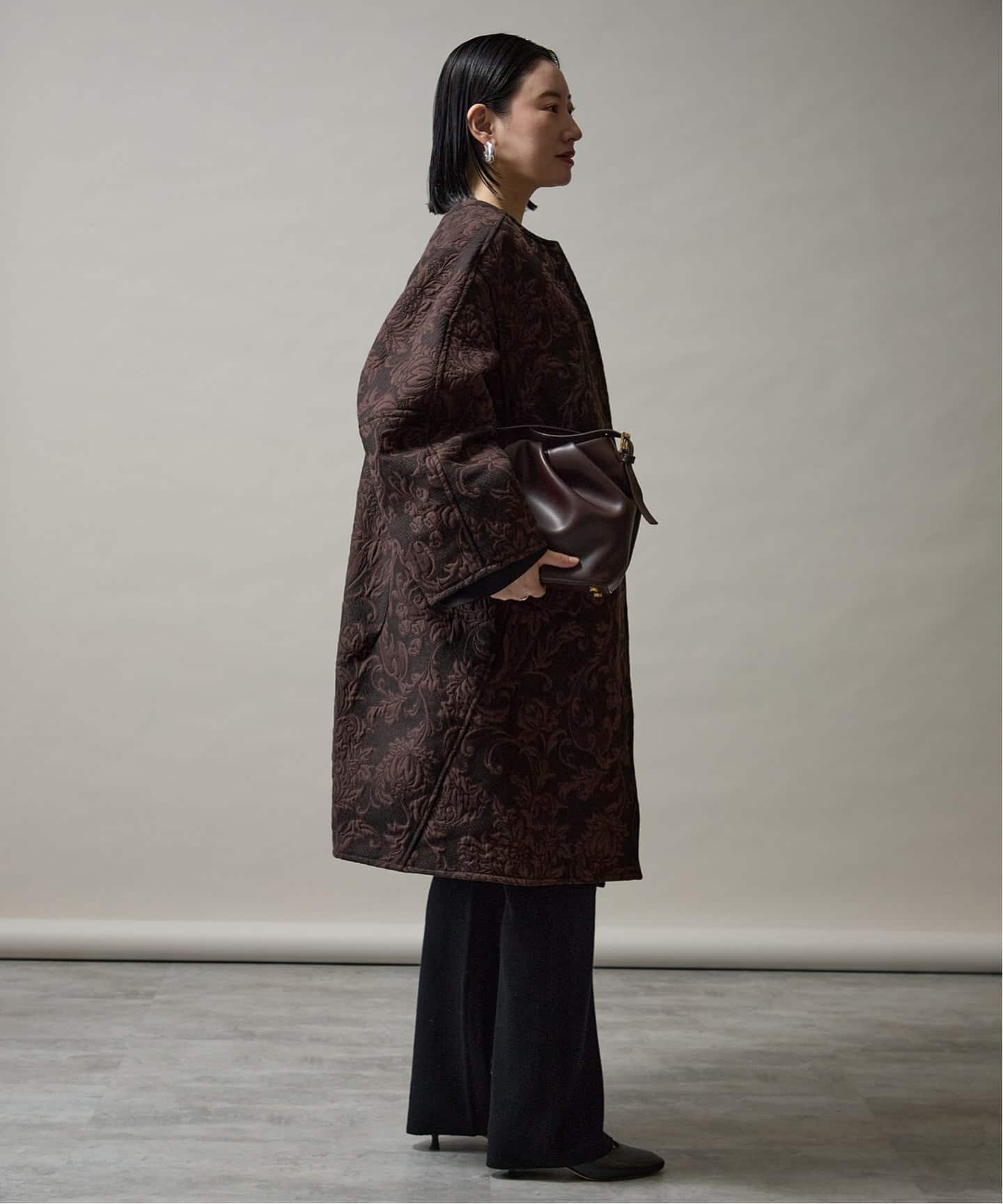 manipuri マニプリ ジャガード スナップダーツコート 0153413001（ノー