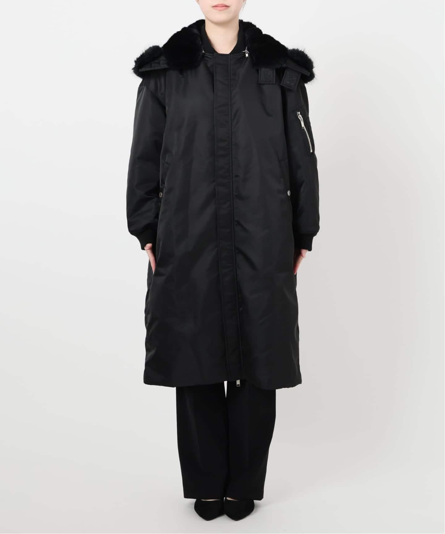 upper hights アッパーハイツ THE U-2 LONG HOODIE 403A37702BLK
