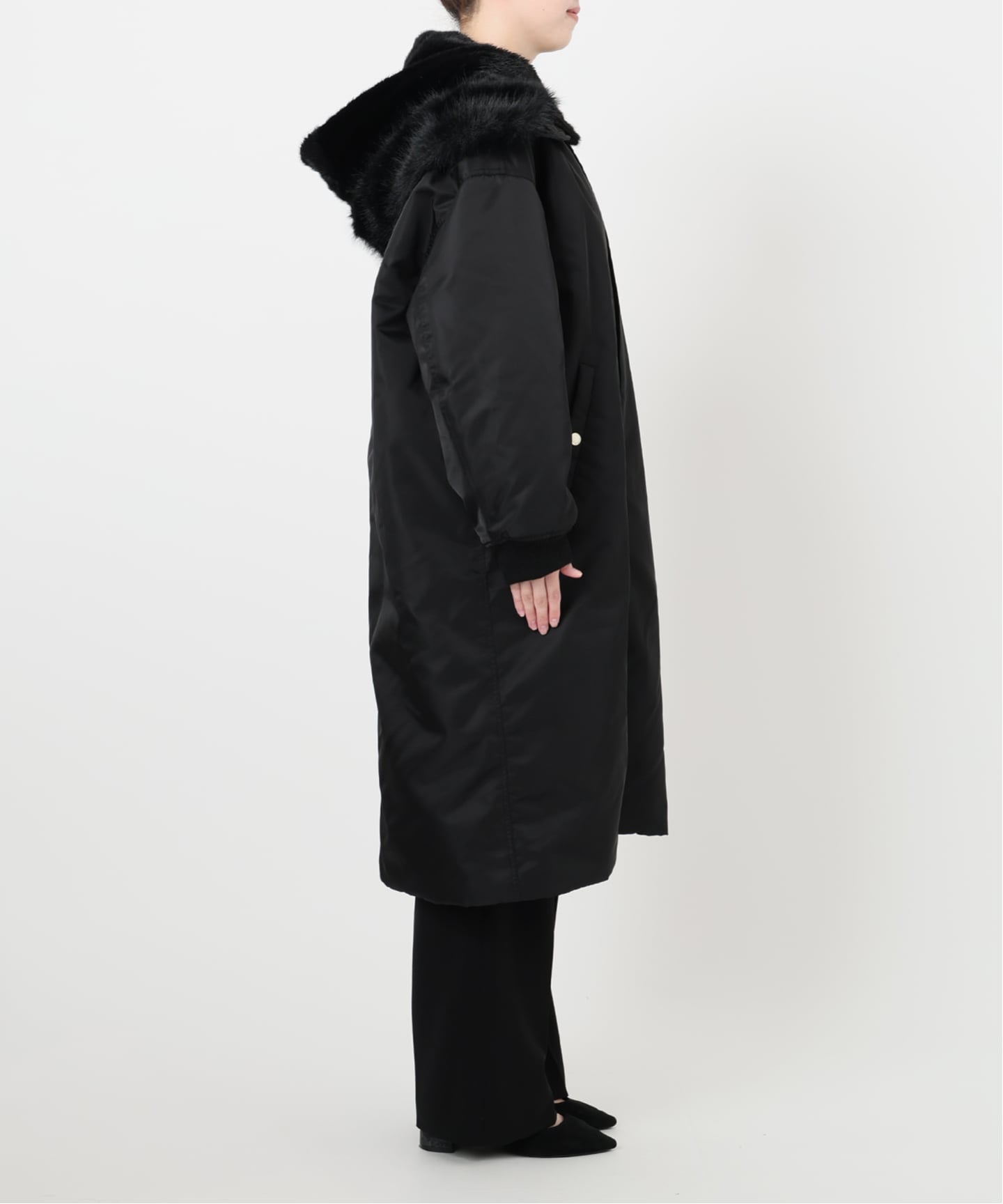 upper hights アッパーハイツ THE U-2 LONG HOODIE 403A37702BLK