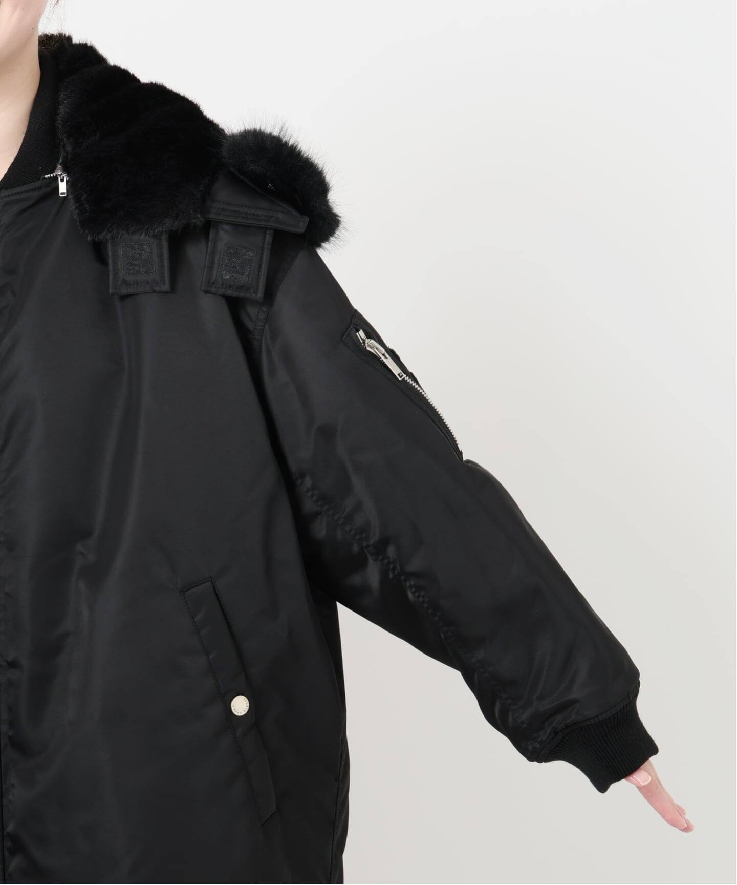 upper hights アッパーハイツ THE U-2 LONG HOODIE 403A37702BLK