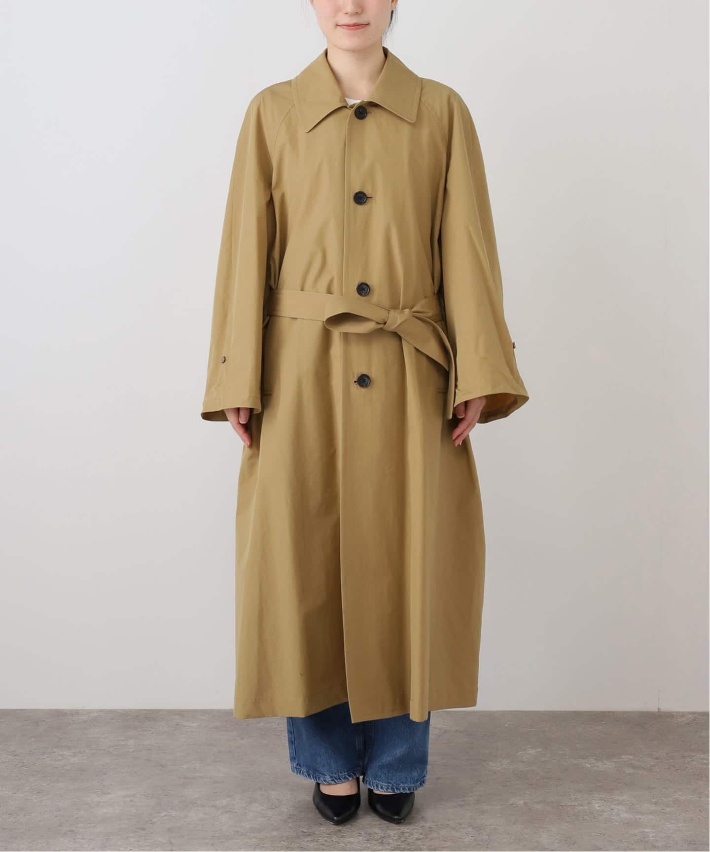 INSCRIRE アンスクリア Balmacaan Fur Liner コート I25AWCT94（ステン