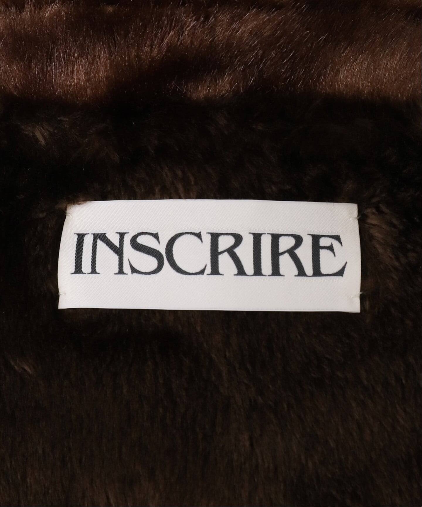 INSCRIRE アンスクリア Balmacaan Fur Liner コート I25AWCT94（ステン 