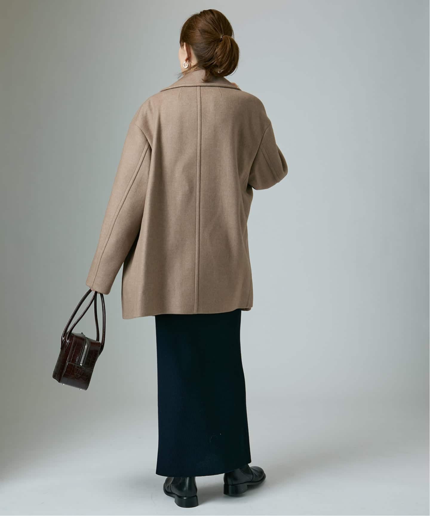 ATON エイトン Super 120s Double Melton ショートコート SCAGGW0 913