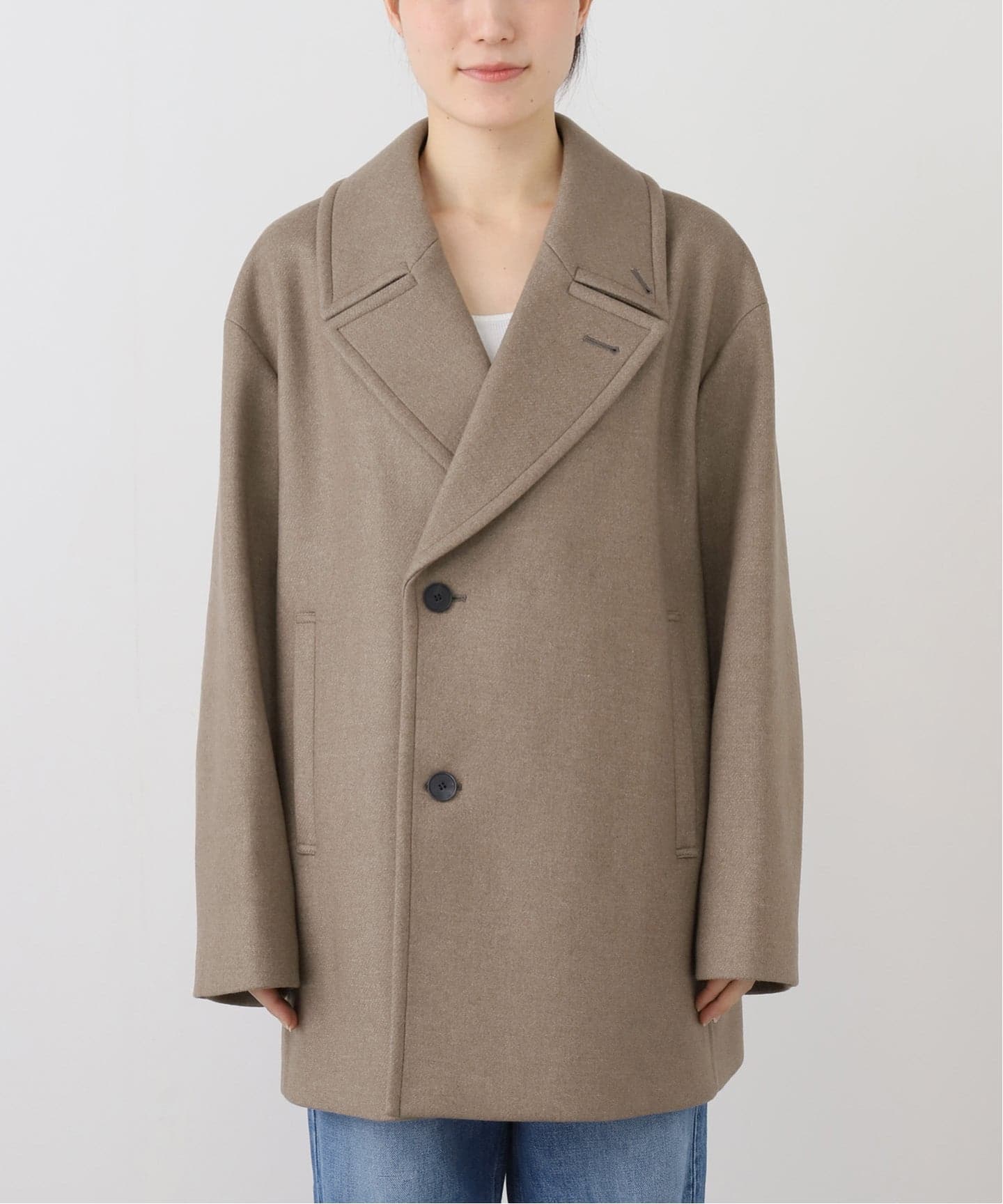 ATON エイトン Super 120s Double Melton ショートコート SCAGGW0 913