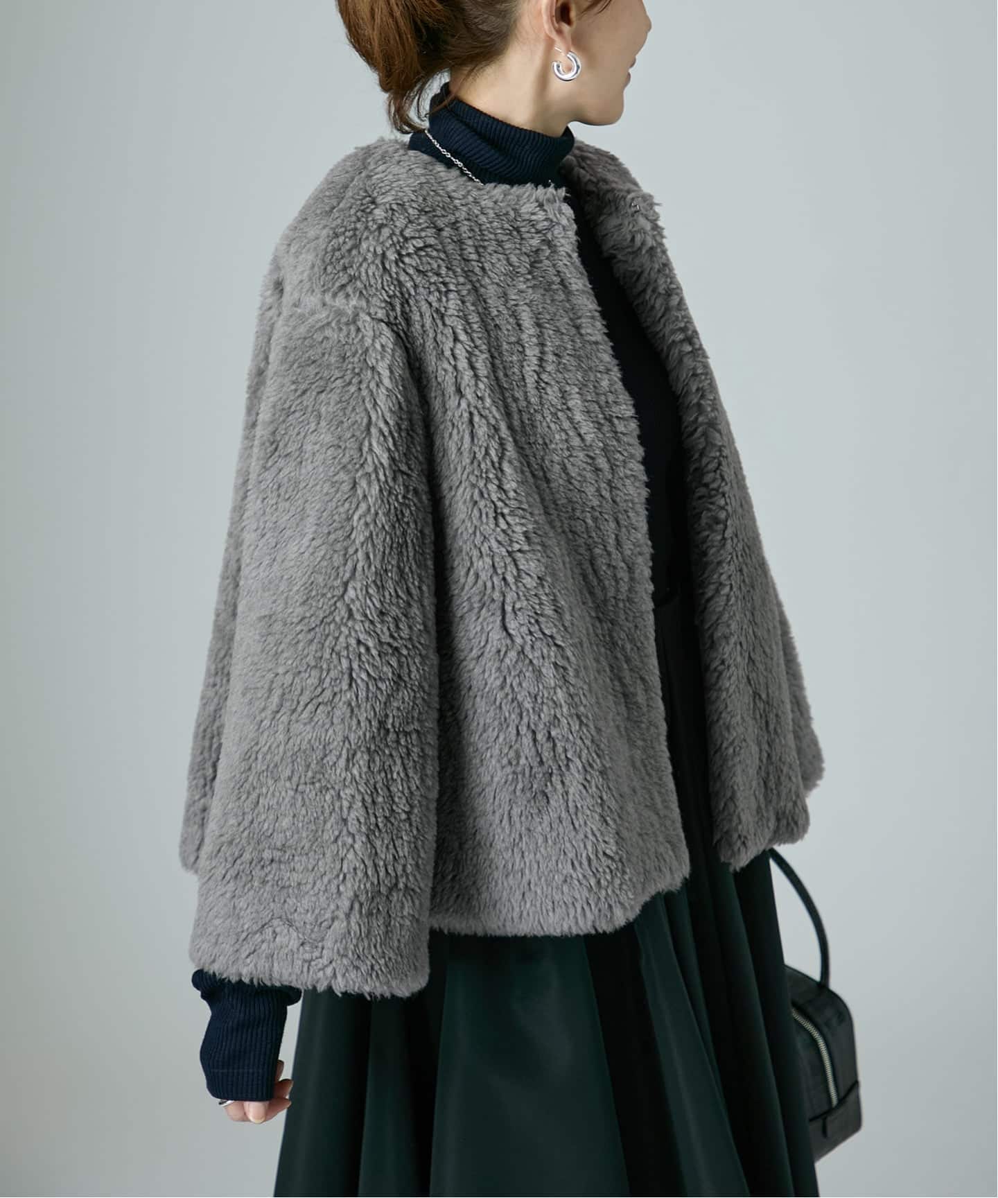 SAQUI サキ WOOL PILE SHORT COAT 25FW26（ボア・フリース）｜VERMEIL