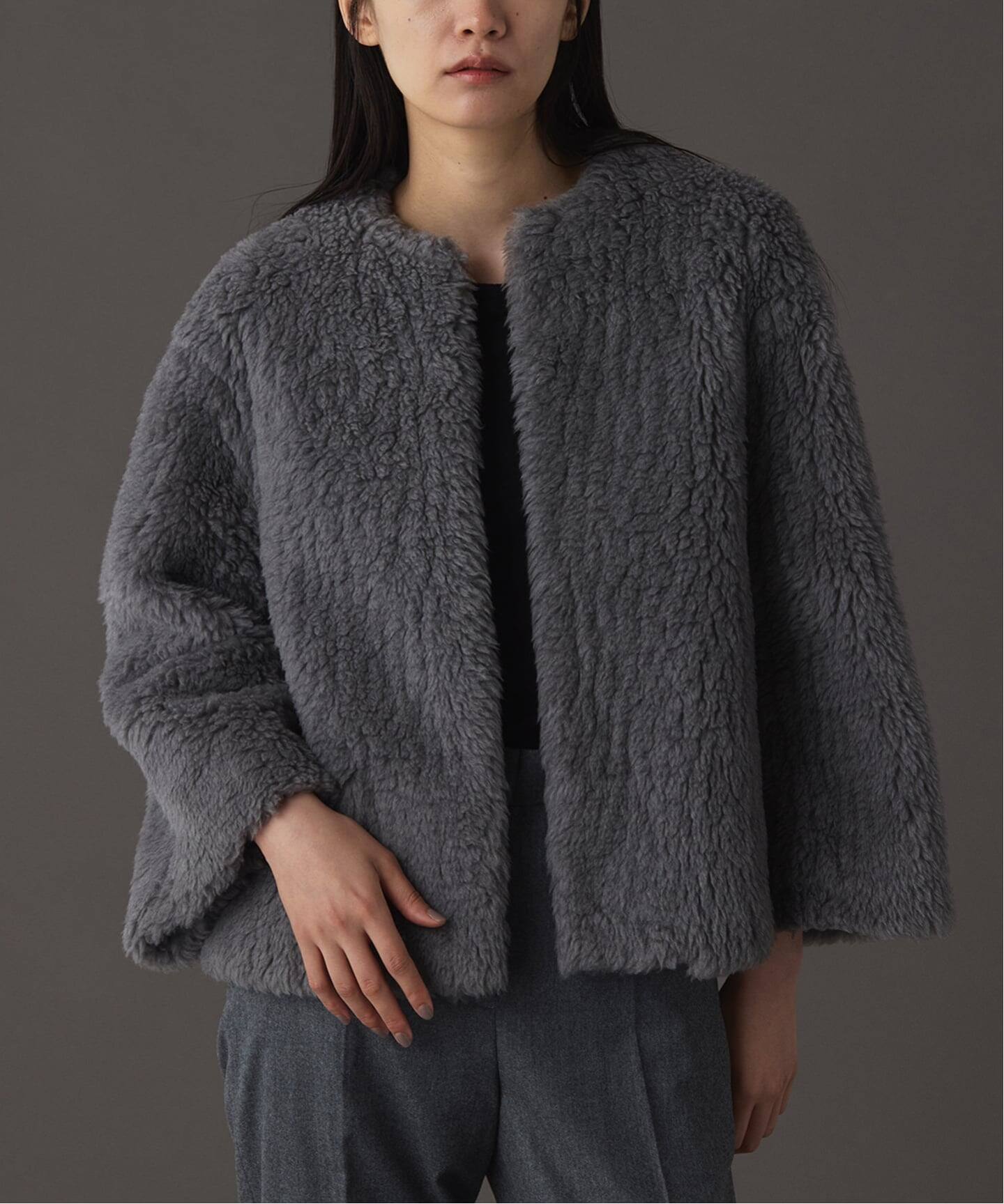 SAQUI サキ WOOL PILE SHORT COAT 25FW26（ボア・フリース）｜VERMEIL