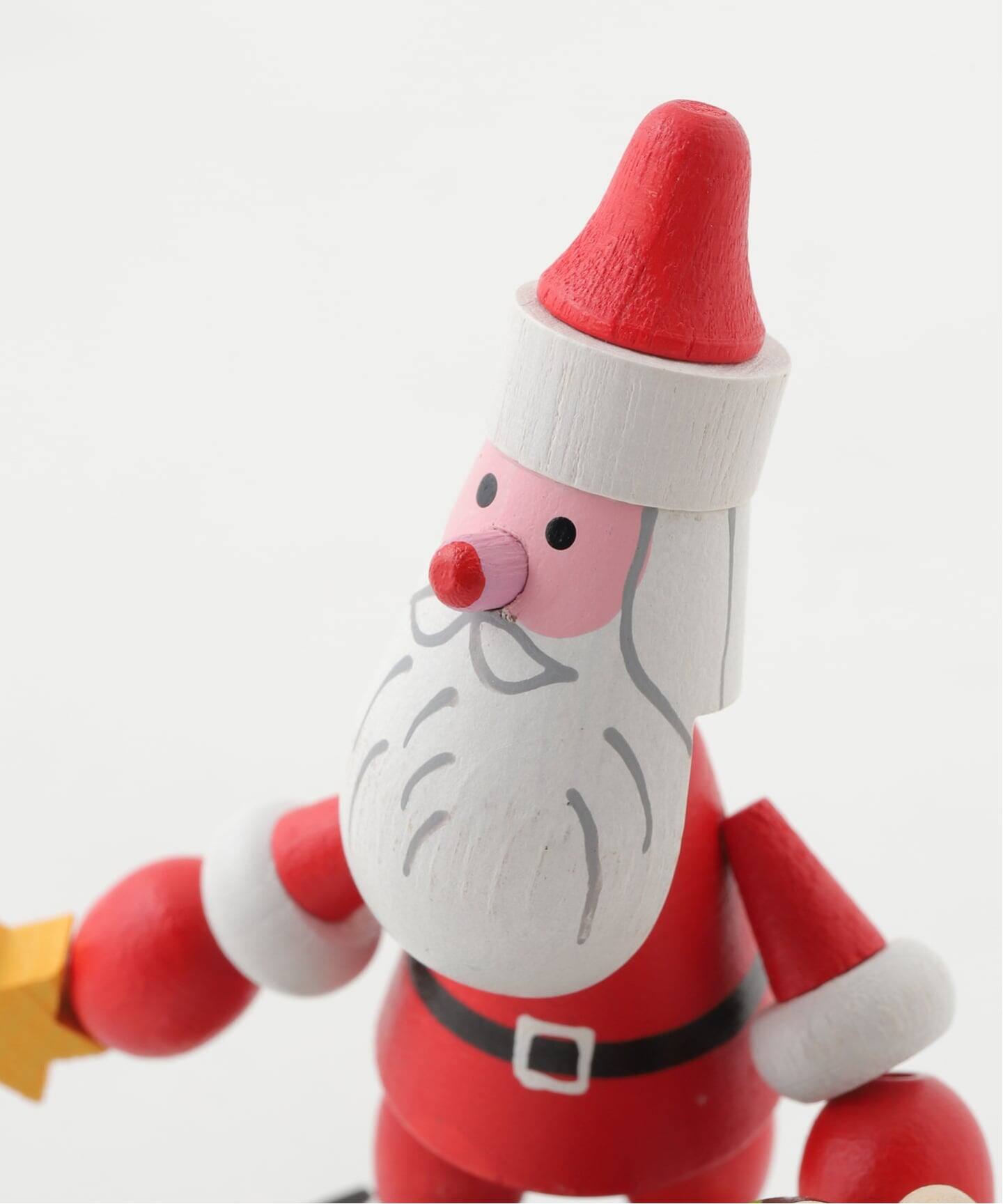 DETOA/デトア】Wooden Push Up Toy Santa&Teddy Bear プッシュトイ