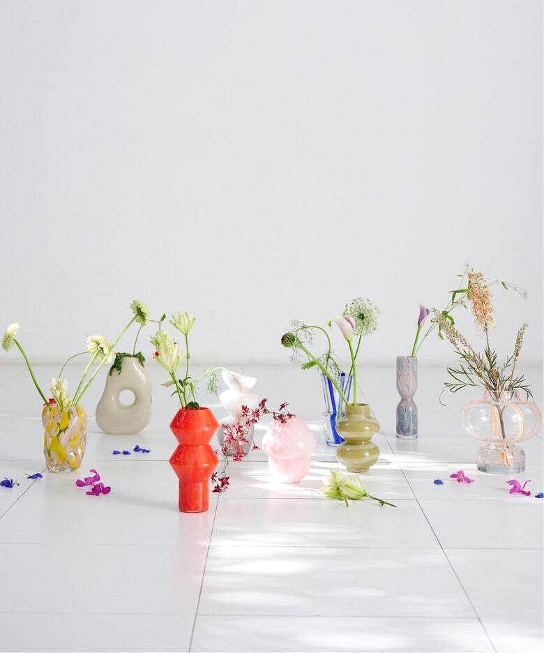 GLASS VASE SOLE フラワーベース 花器 花瓶（フラワーベース／グリーン 
