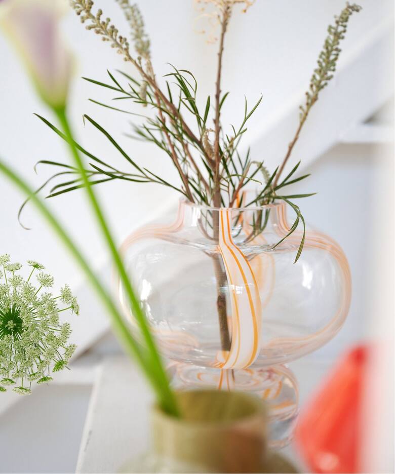GLASS VASE ROBBIA フラワーベース 花器 花瓶（フラワーベース 