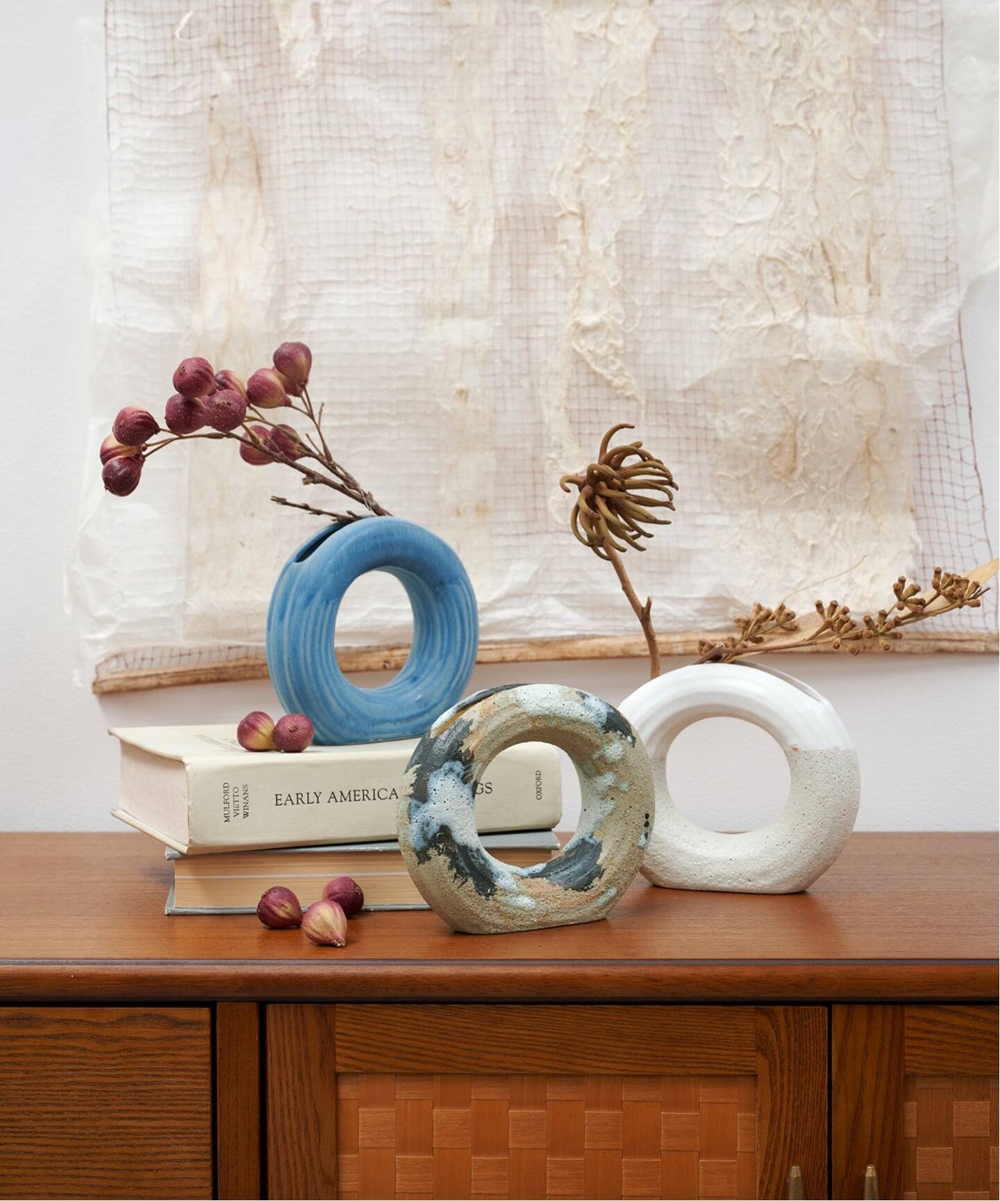 FLOWER VASE ROUND フラワーベース 花器（フラワーベース／グリーン