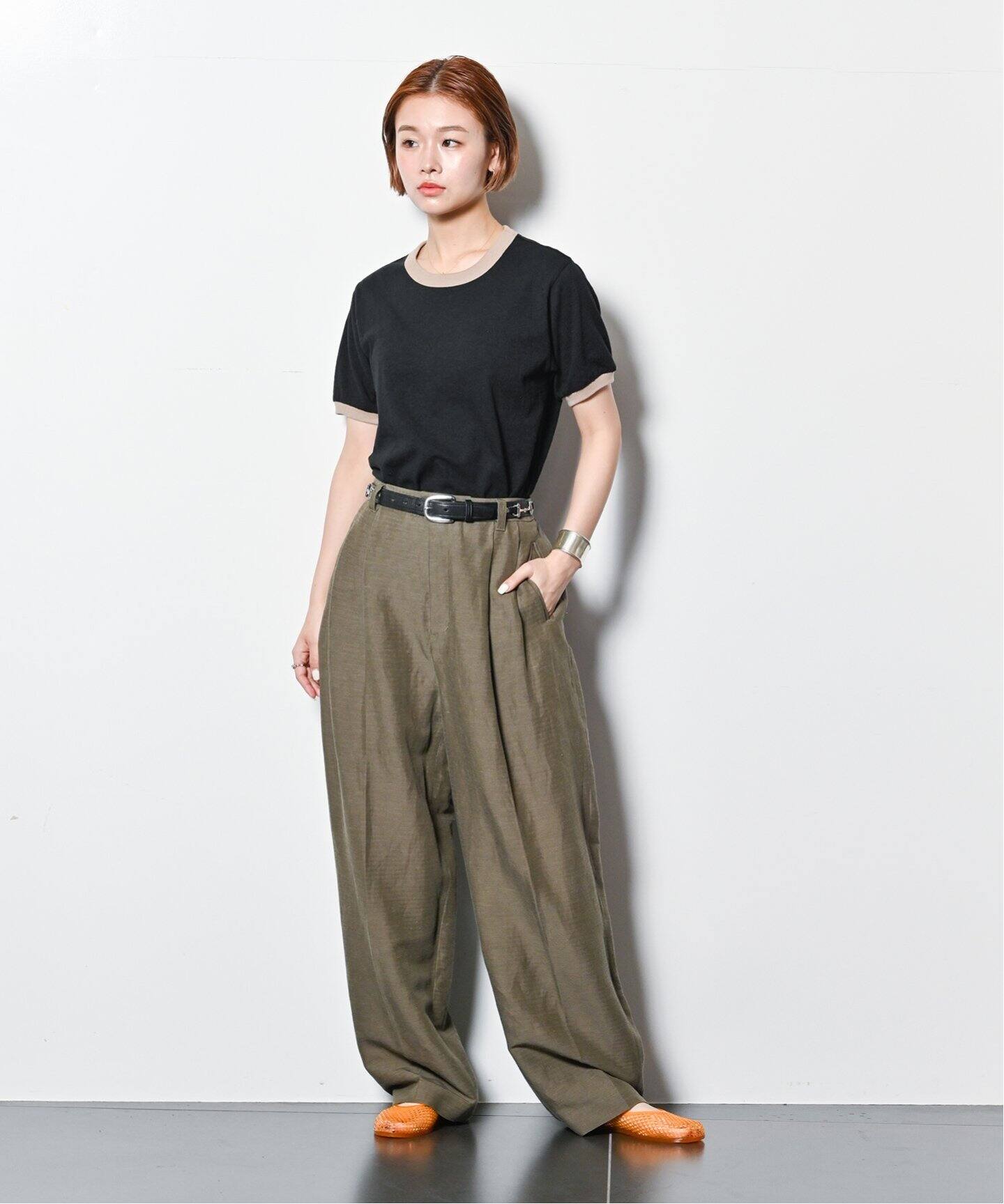 パンツ WAIST BELT DAD PANTS クラネ CLANE WAIST BELT DAD PANTS （BEIGE） - ファッション