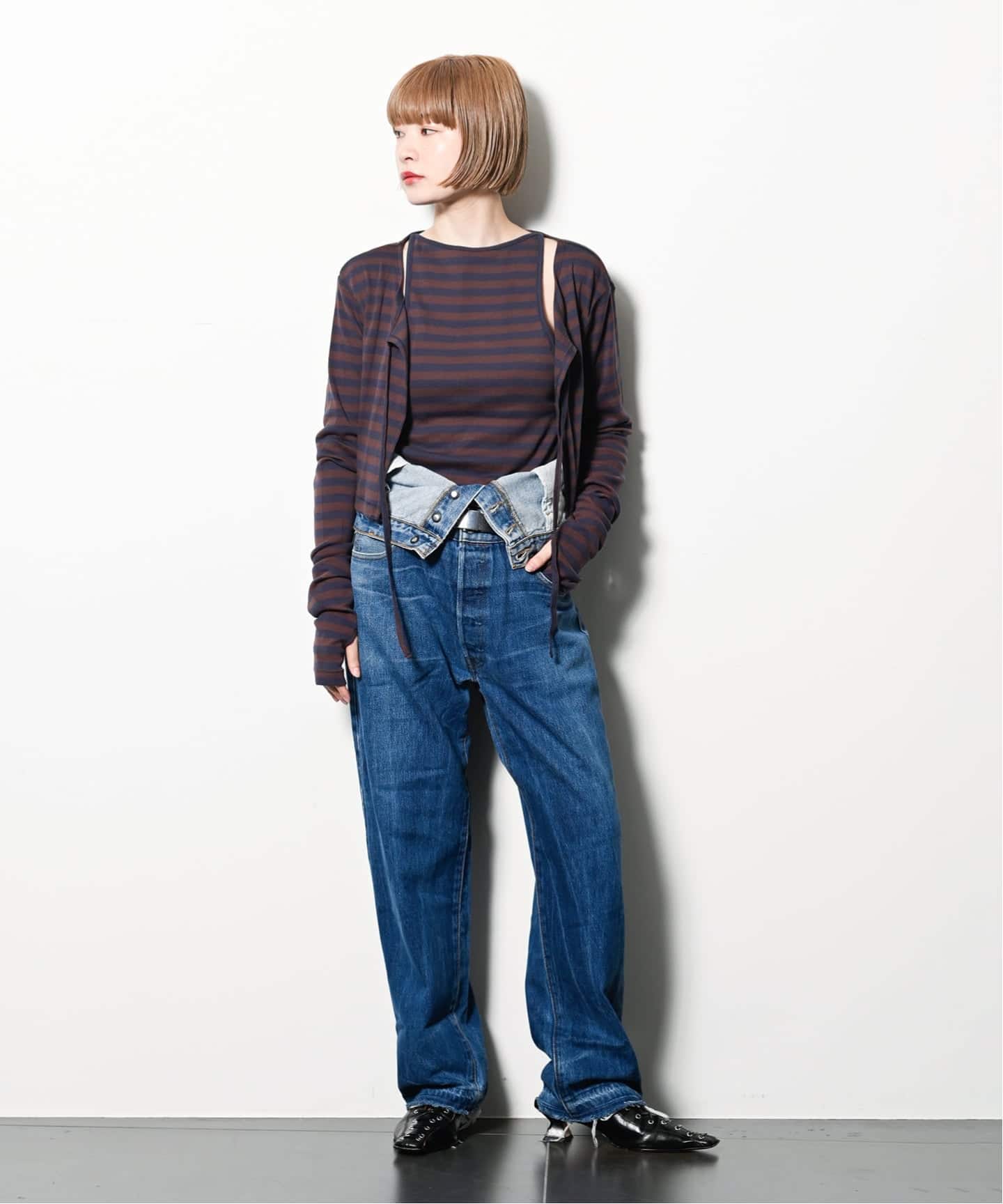 明日まで！CITYSHOP【QUITO 】Wウエストデニム QUIITO 別注 W WAIST PAINT：デニムパンツ（デニムパンツ