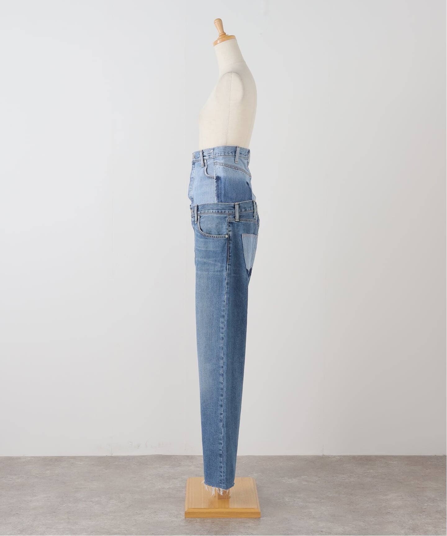 QUIITO W WAIST DENIM PANTS Q25A-T018：デニムパンツ（デニムパンツ