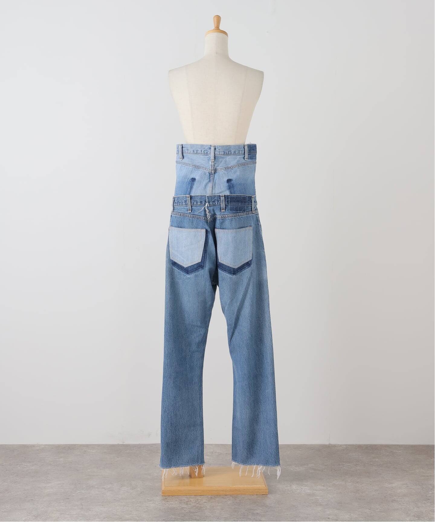 QUIITO W WAIST DENIM PANTS Q25A-T018：デニムパンツ（デニムパンツ