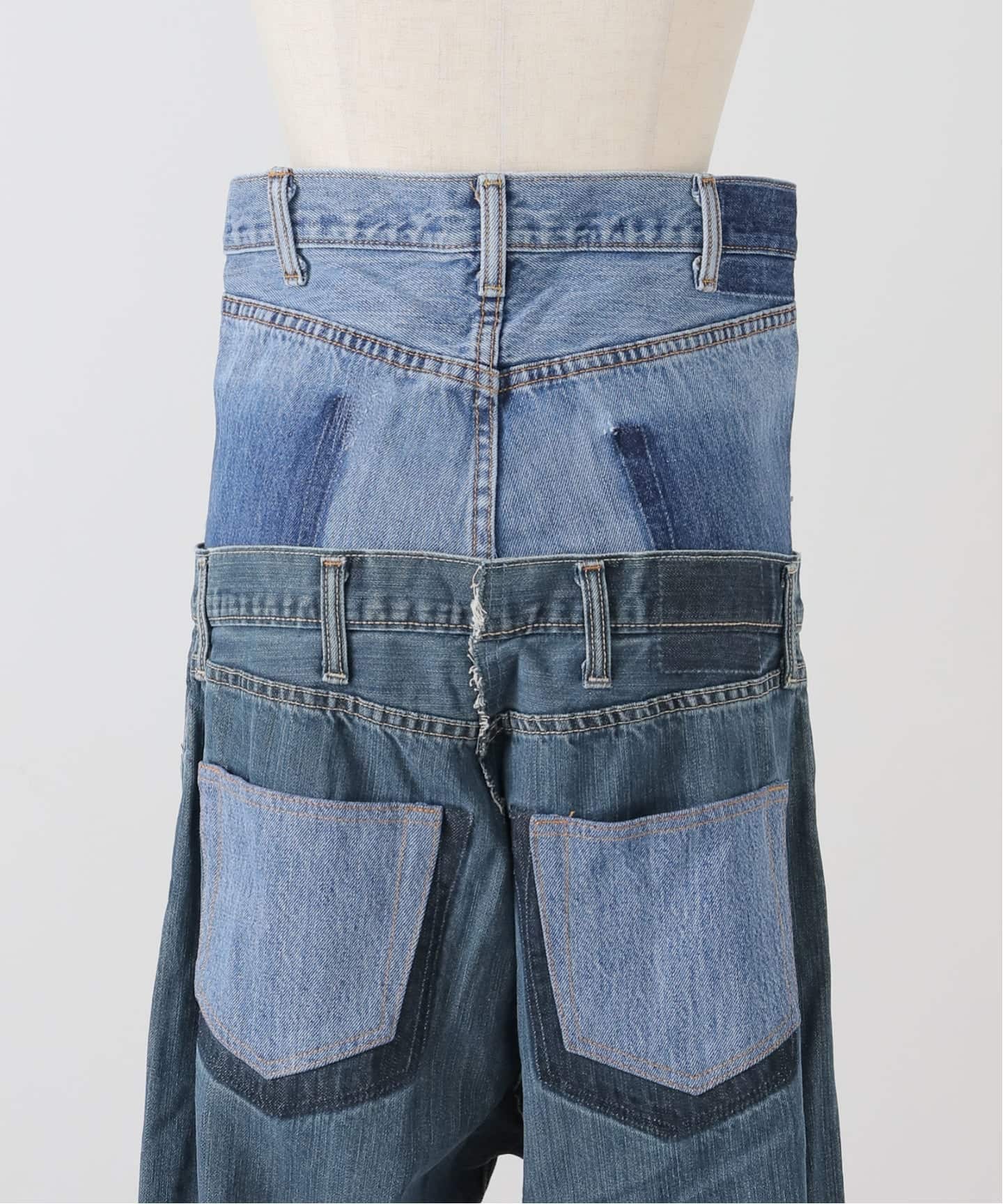 QUIITO W WAIST DENIM PANTS Q25A-T018：デニムパンツ（デニムパンツ