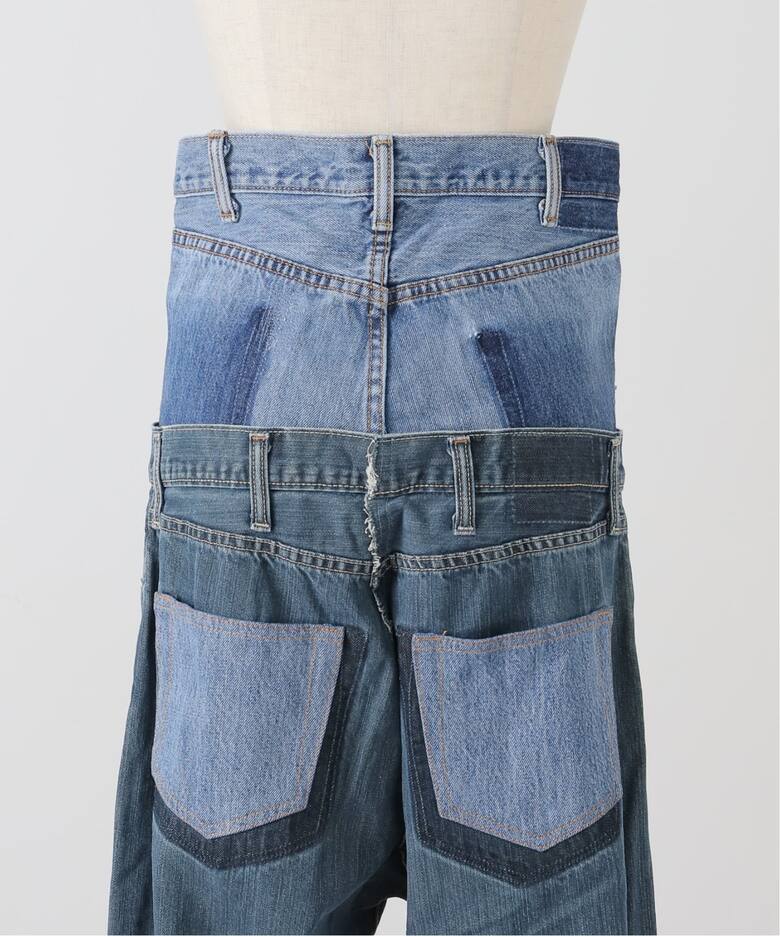 QUIITO W WAIST DENIM PANTS Q25A-T018：デニムパンツ（デニムパンツ  
