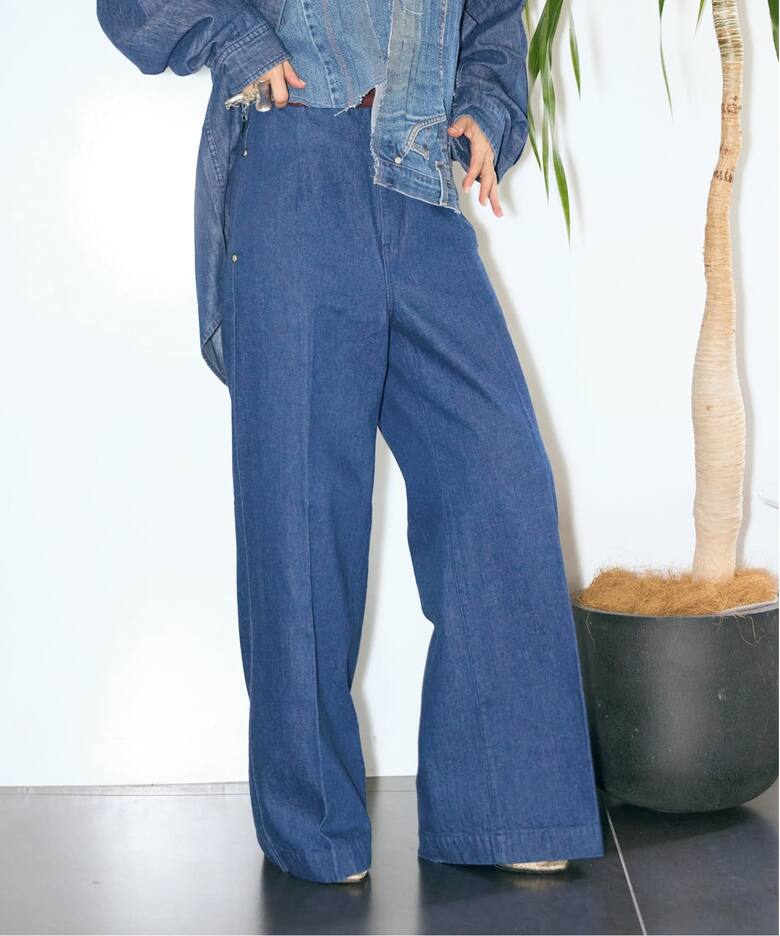 QUIITO NO DETAIL DENIM PANTS Q25A-T051：デニムパンツ（デニムパンツ