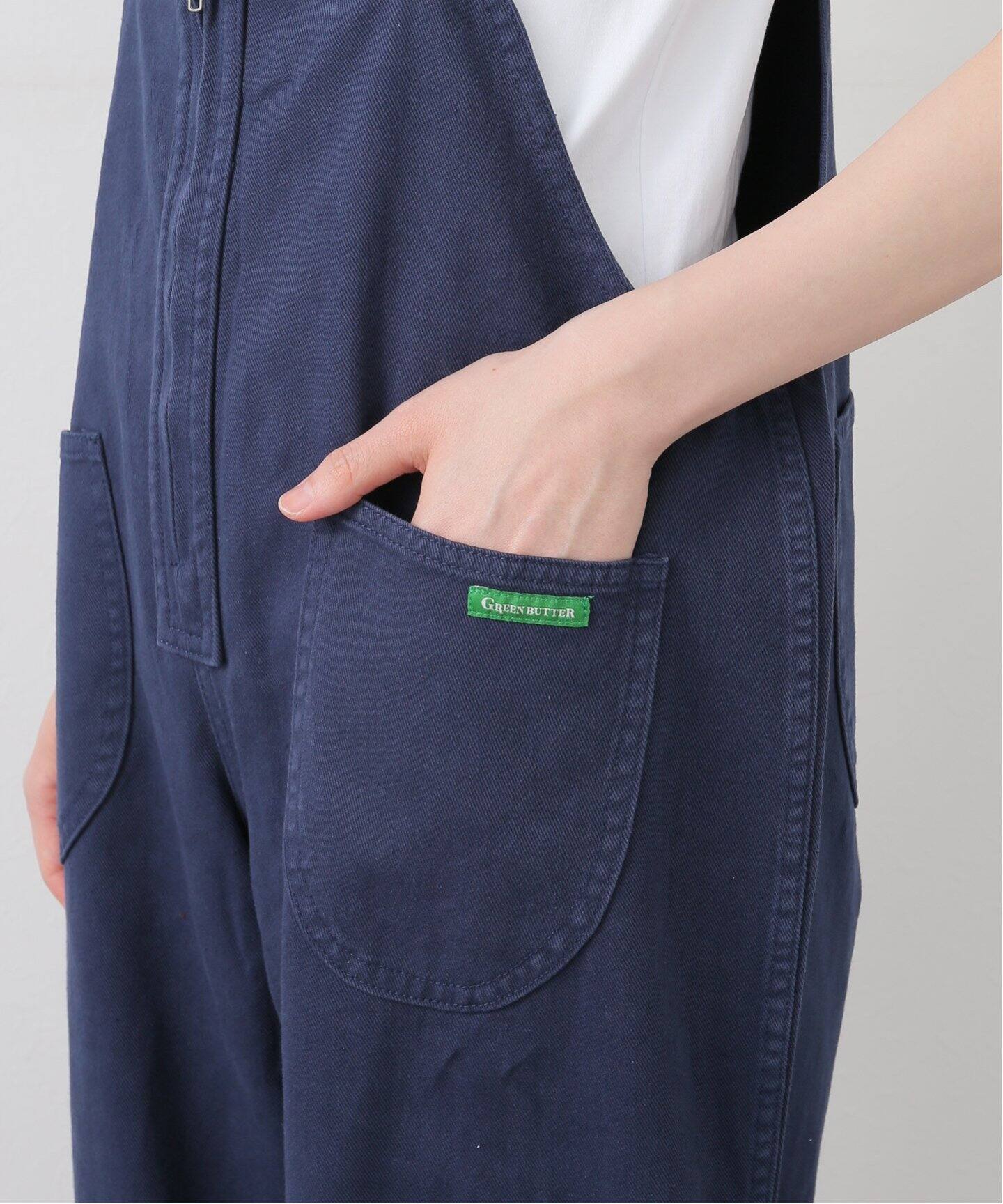 ぐりこ　CITYSHOP オーバーオール 2 GREEN BUTTER ZIPPER オーバーオール（サロペット