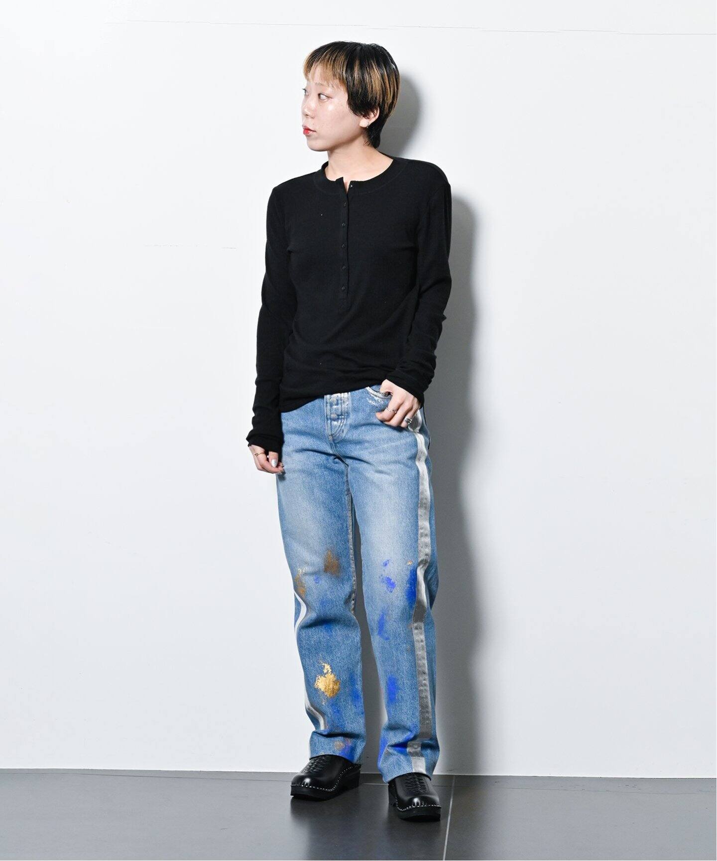 TANAKA THE STRAIGHT JEAN TROUSERS ST-126 OR：デニムパンツ（デニム 