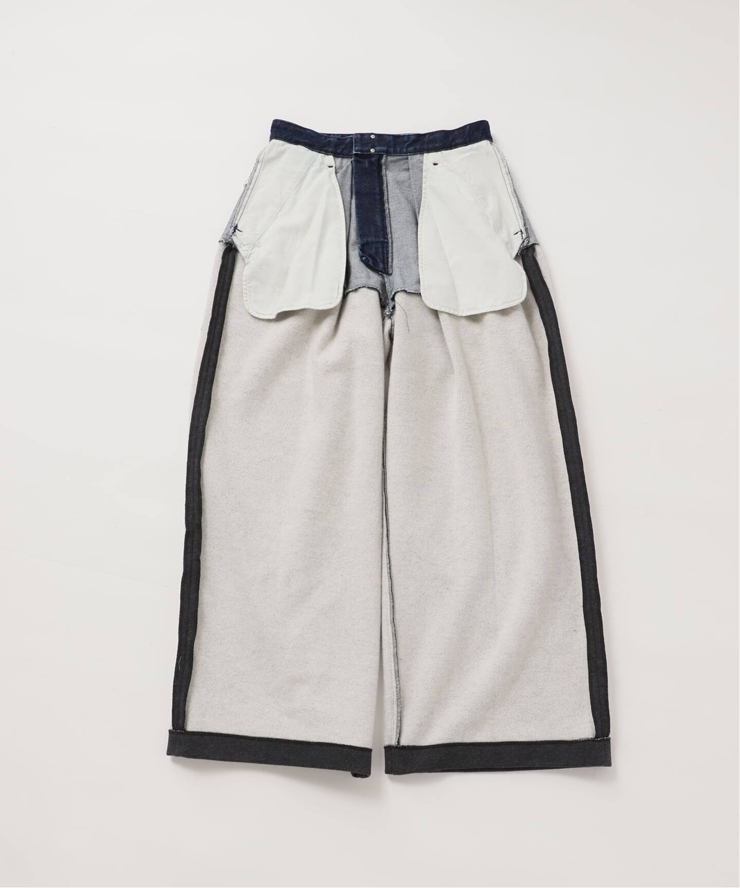 予約》TANAKA 別注 COMBI WIDE TROUSERS ST-232-DG[SWEAT