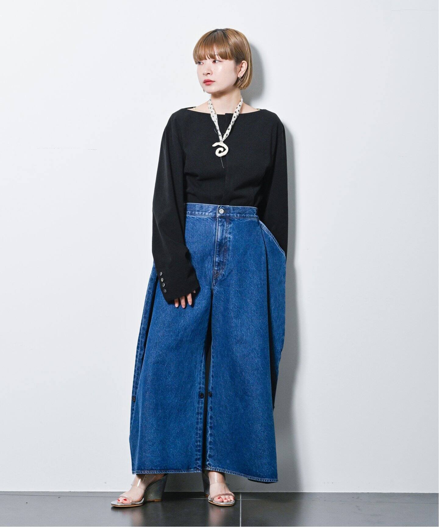 KURO PAPER FOLDING DENIM PANTS 964111：デニムパンツ（デニム